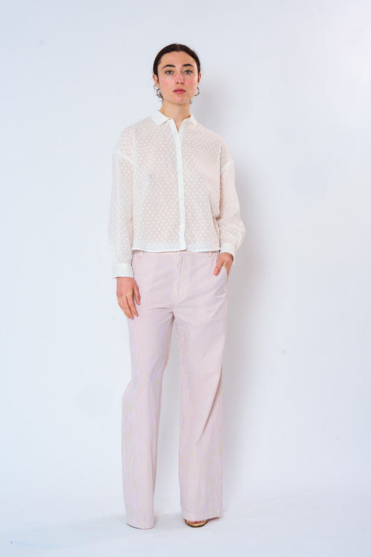 Seersucker Slouchy Trouser