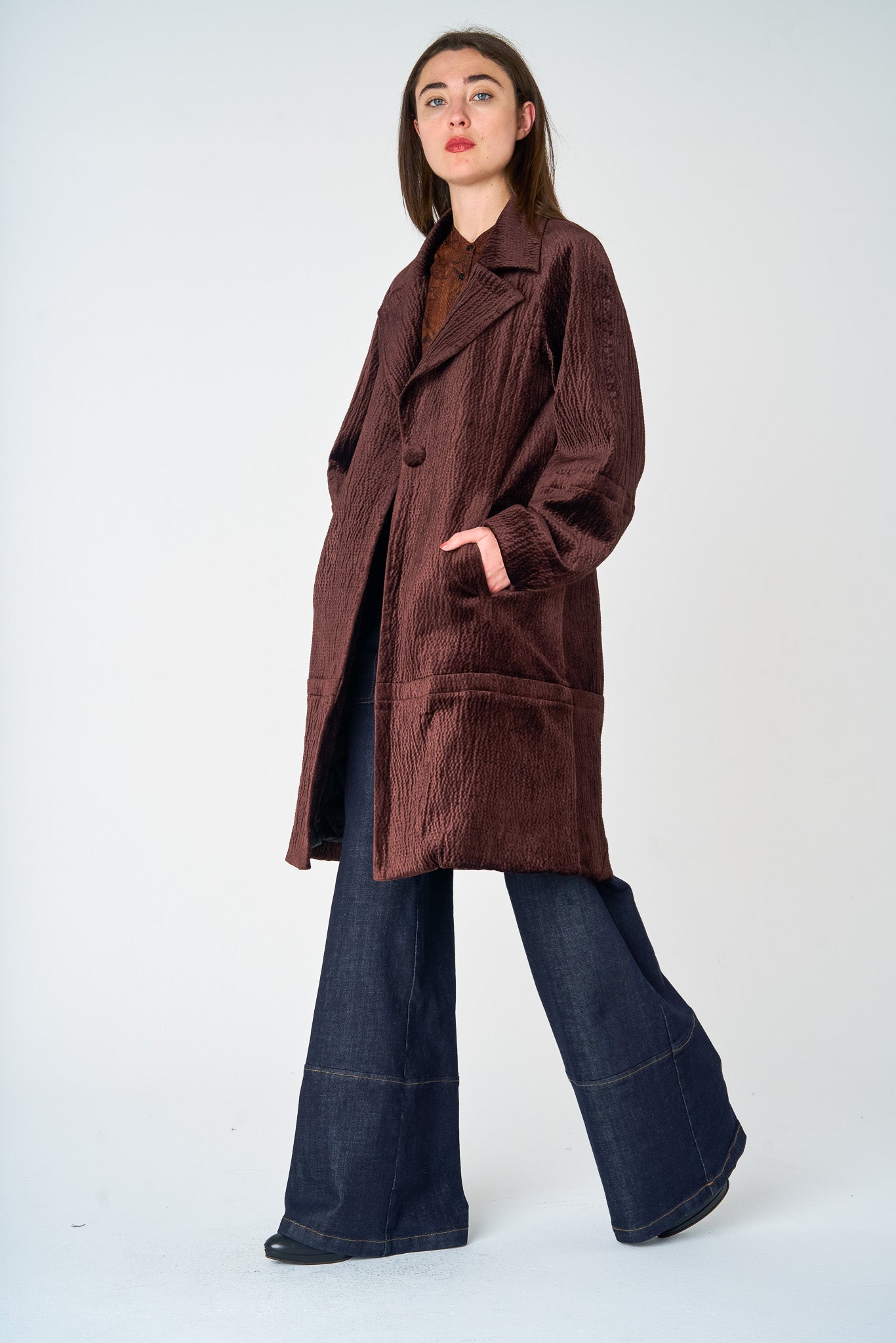 Hammered Velvet Coat