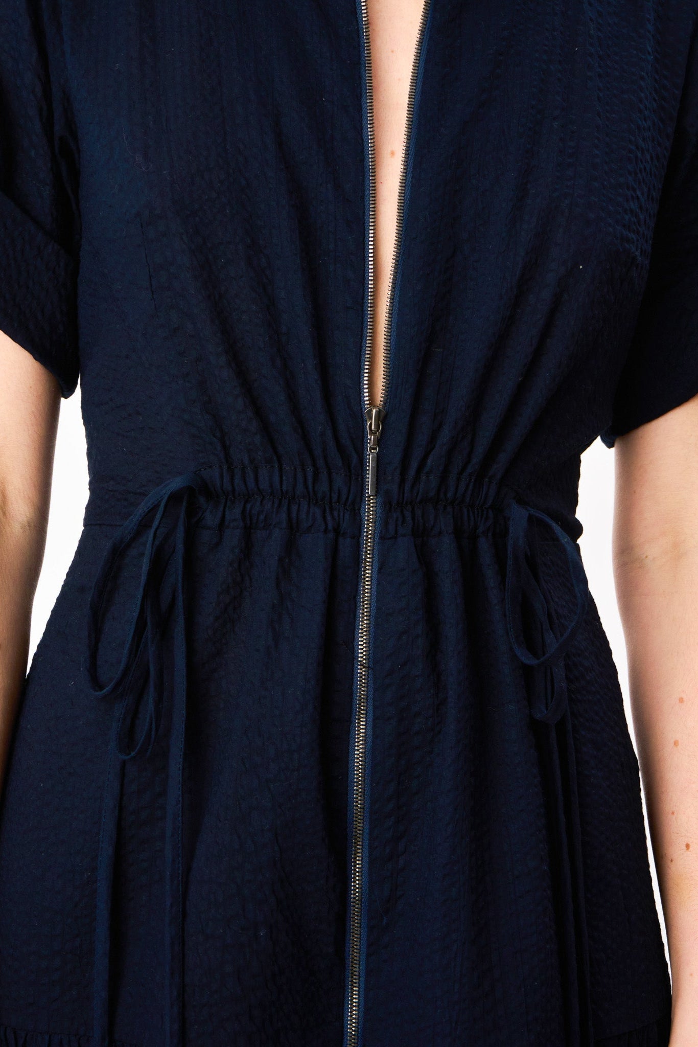 Navy Cotton Dame Dress