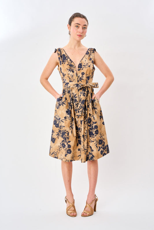 Shadow Floral Cotton Day Dress