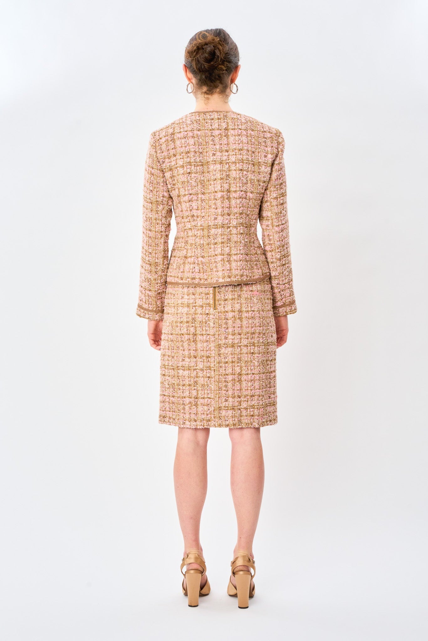 Blush Boucle Pencil Skirt