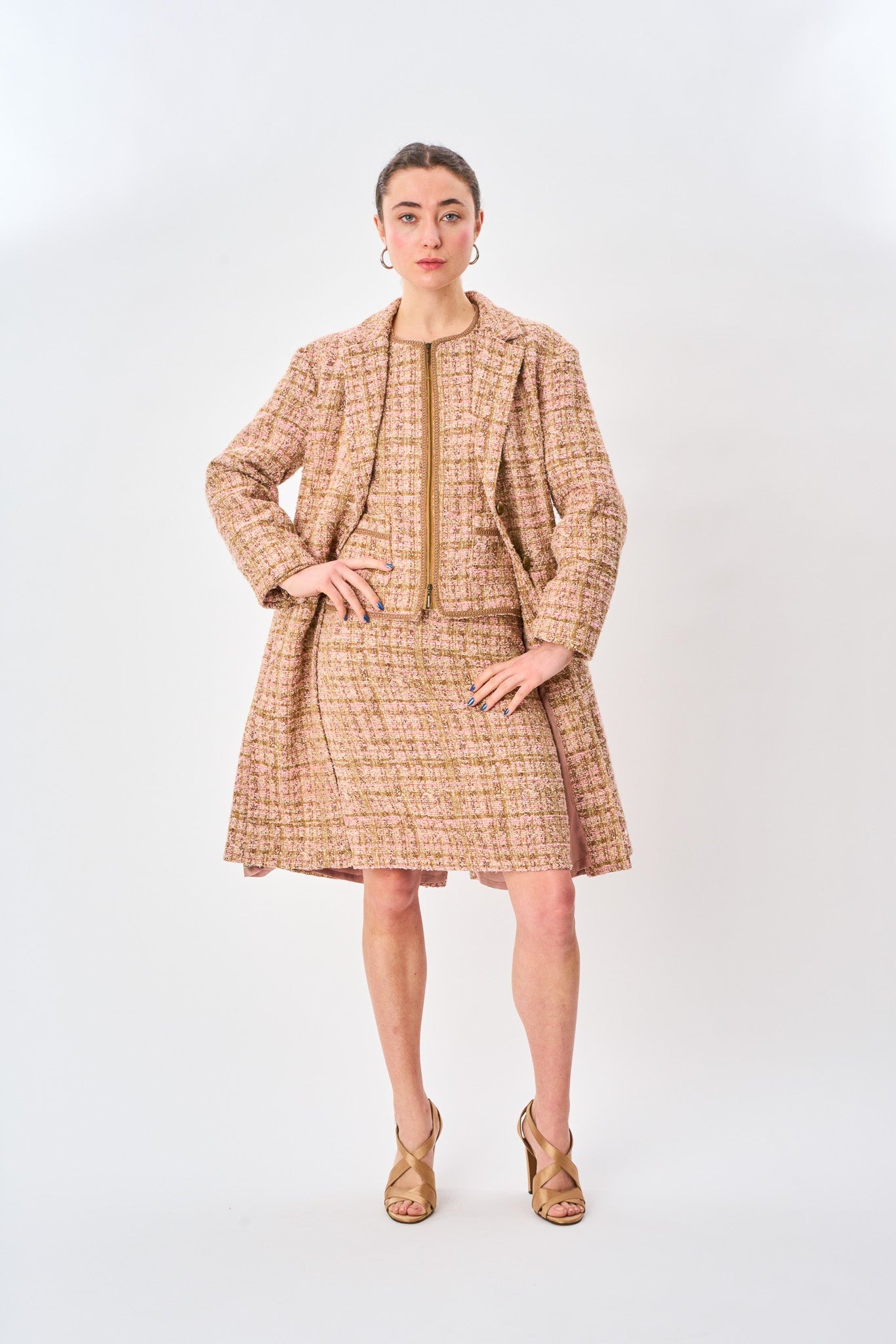 Blush Boucle Car Coat