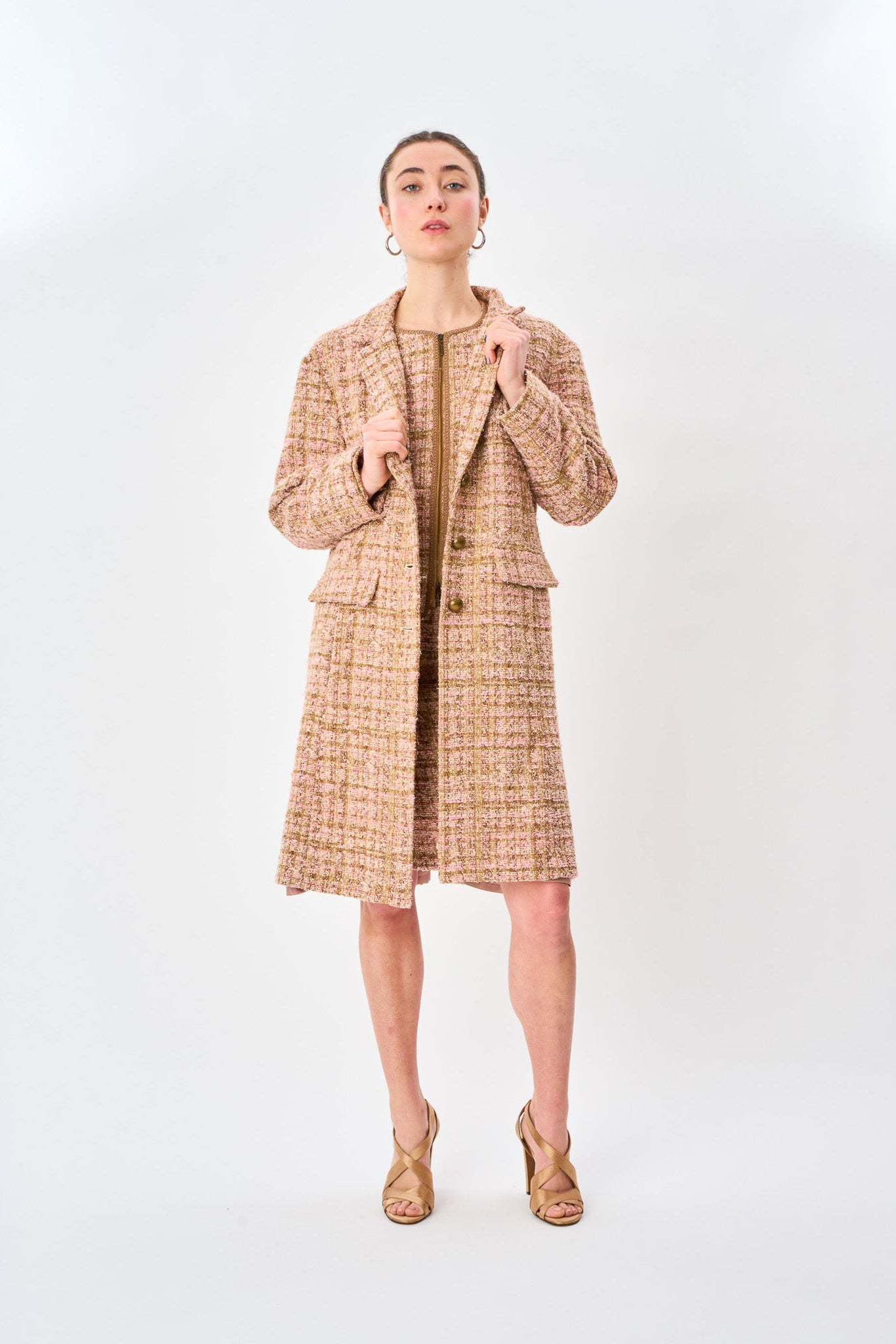 Blush Boucle Car Coat