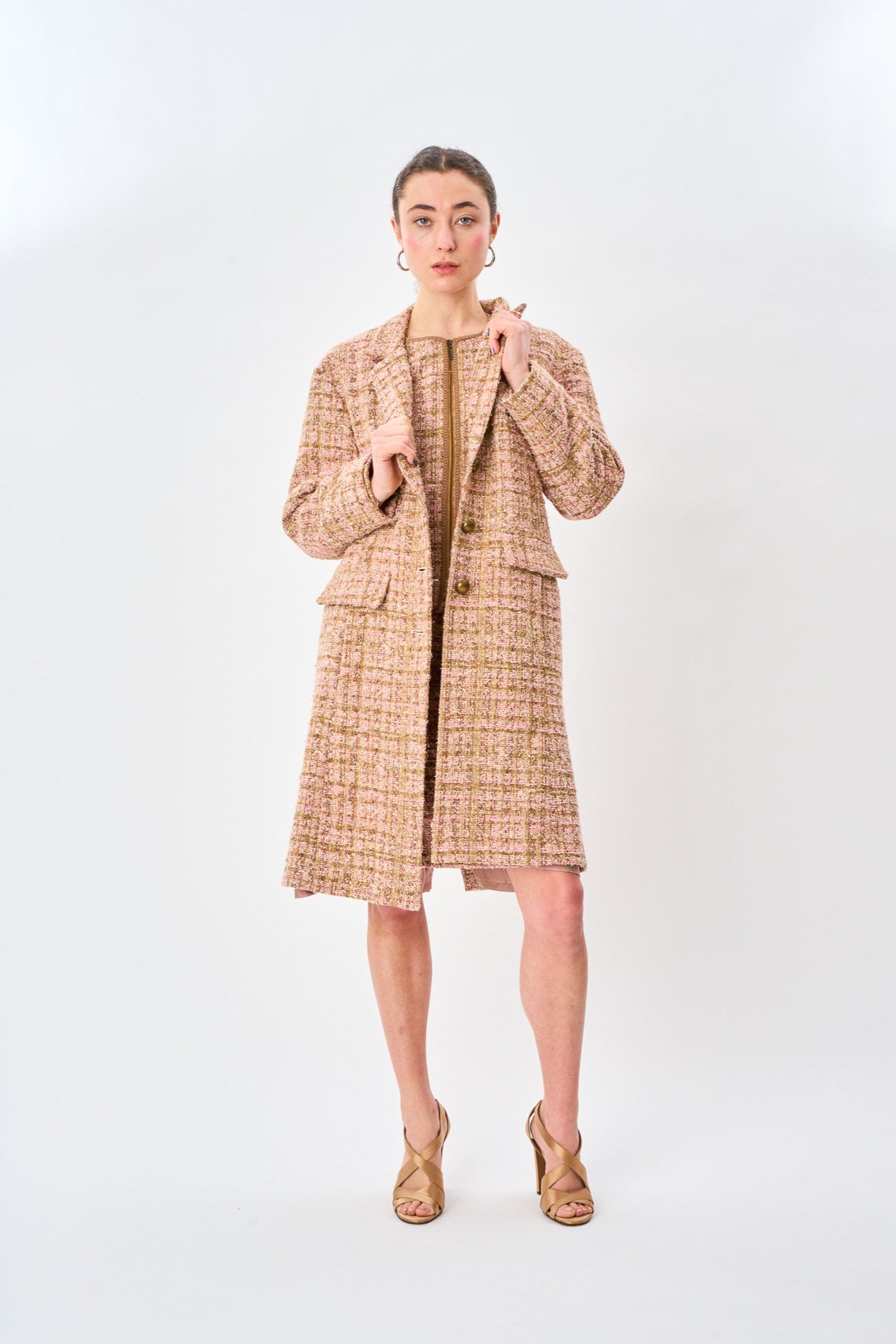 Blush Boucle Car Coat