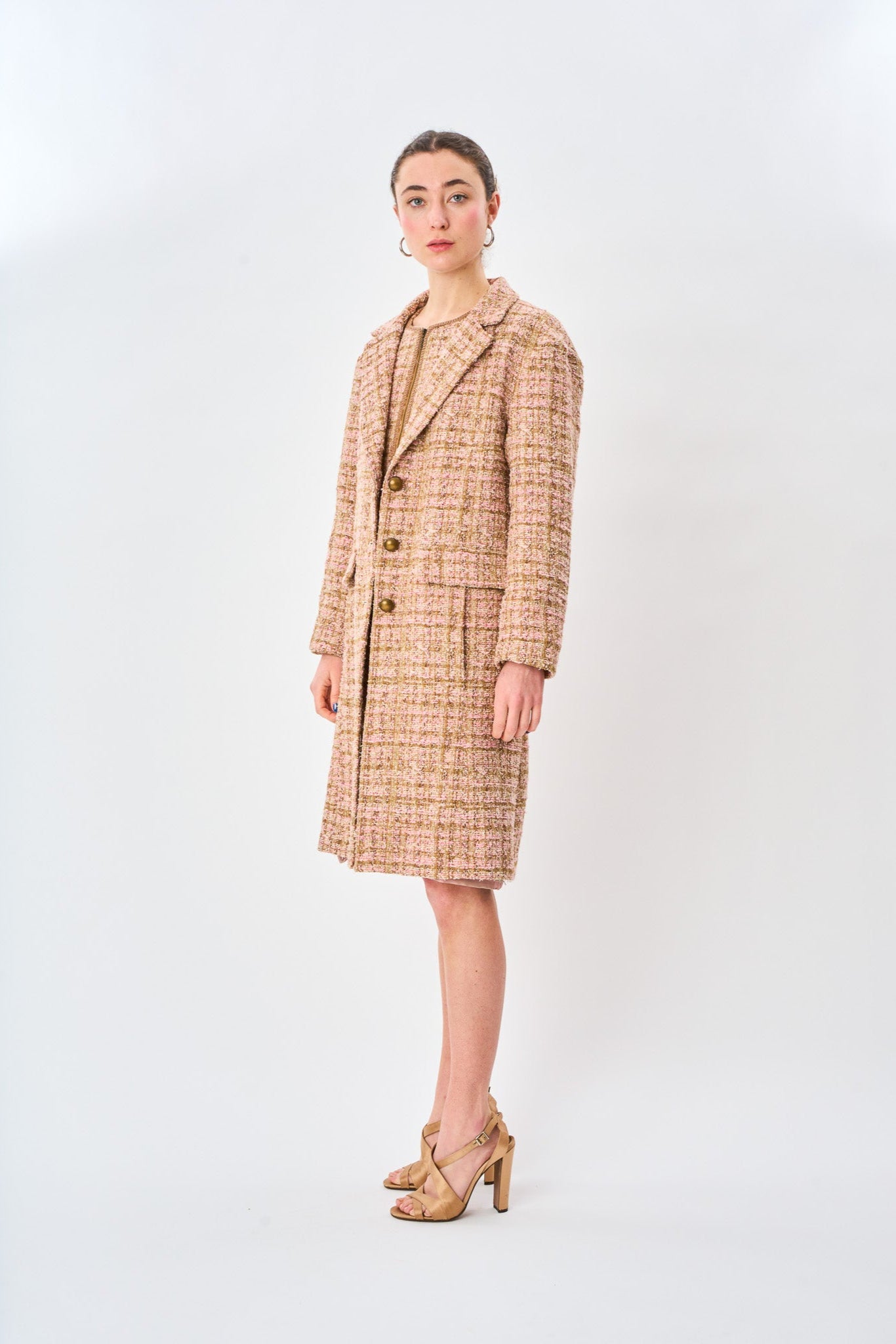 Blush Boucle Car Coat
