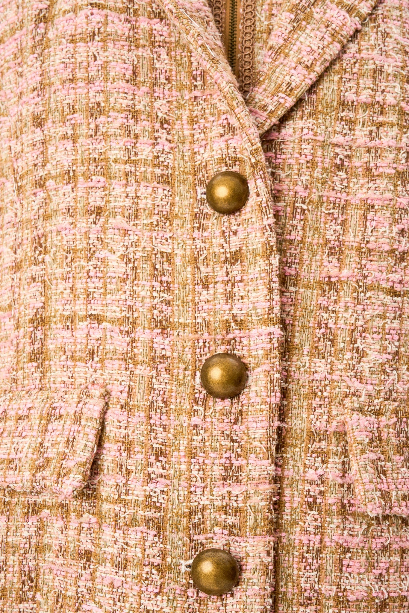 Blush Boucle Car Coat