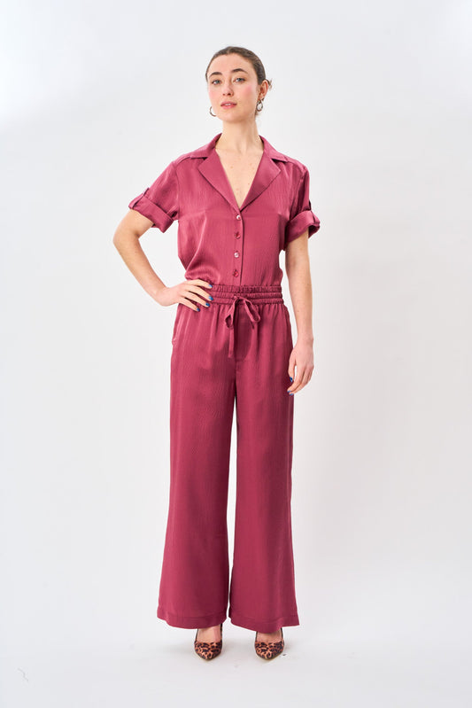 Vintage Rose Satin Silk Pyjama Pant