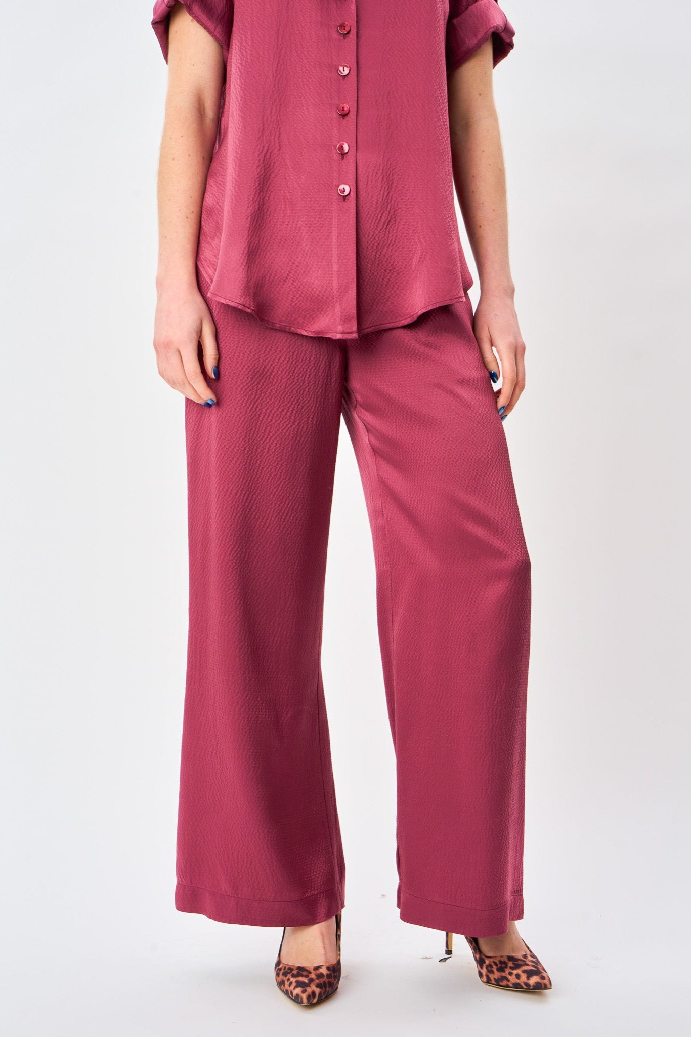 Vintage Rose Satin Silk Pyjama Pant