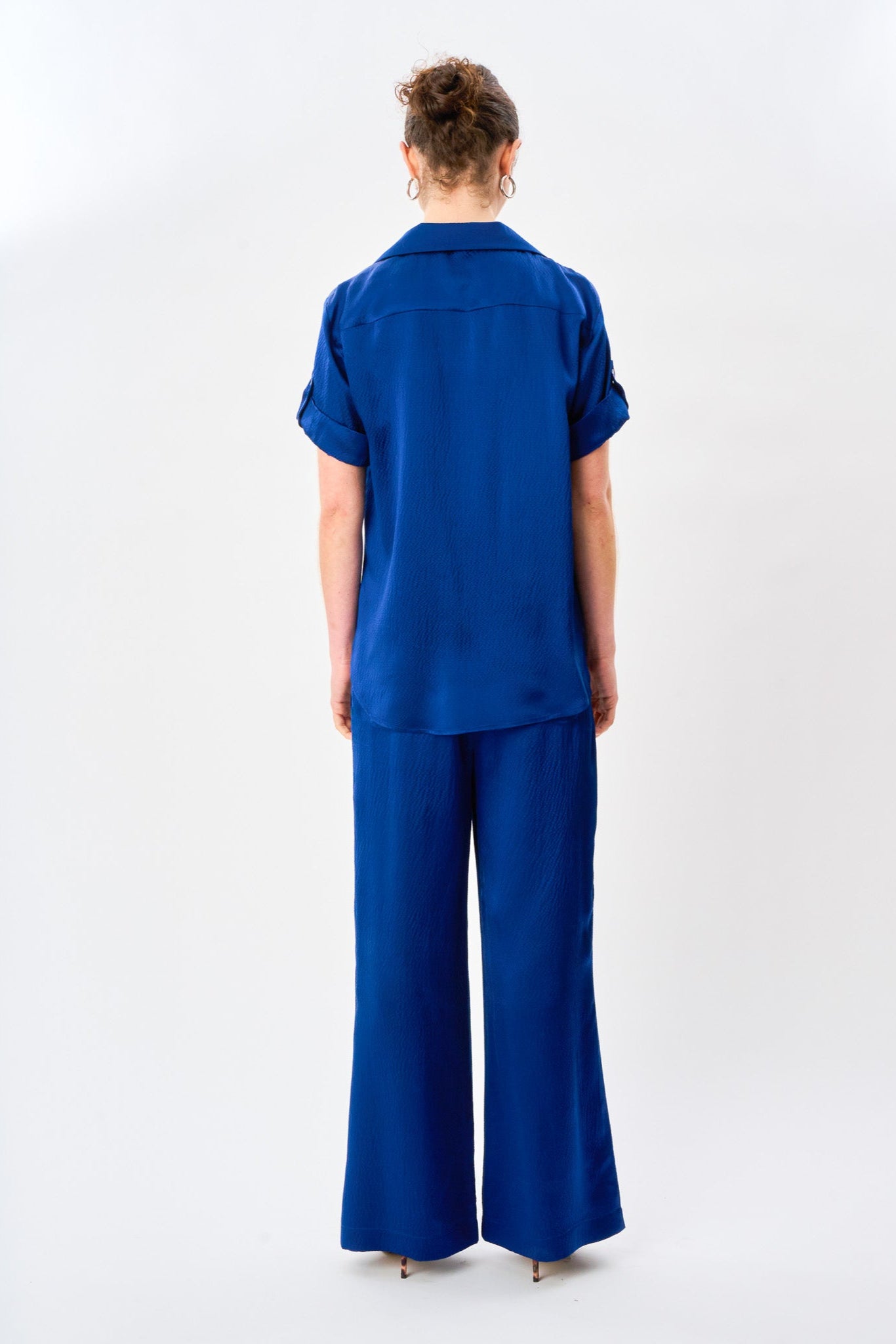 Deep Sea Satin Camp Shirt