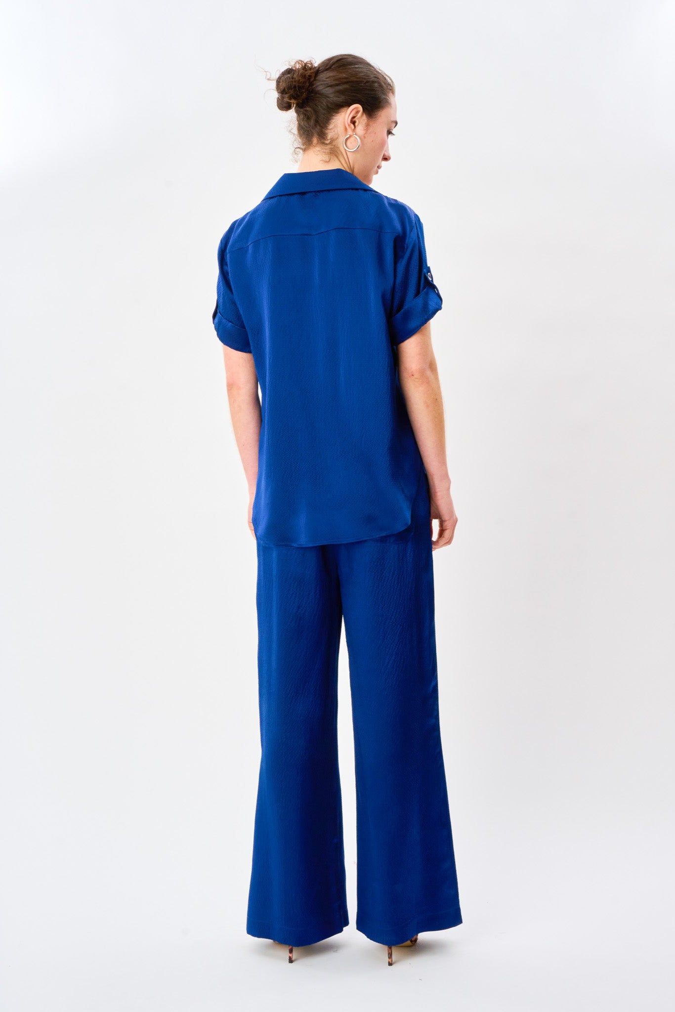 Deep Sea Satin Camp Shirt