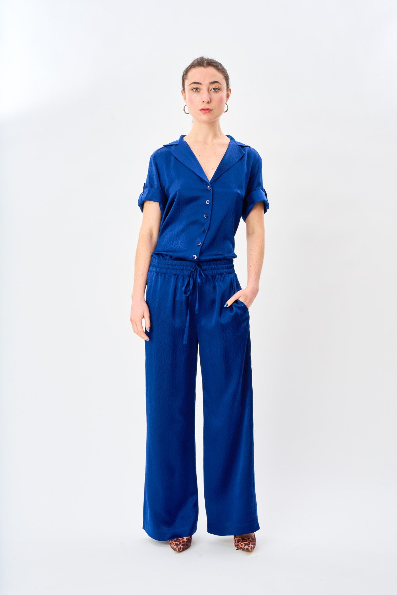 Deep Sea Satin Silk Pyjama Pant