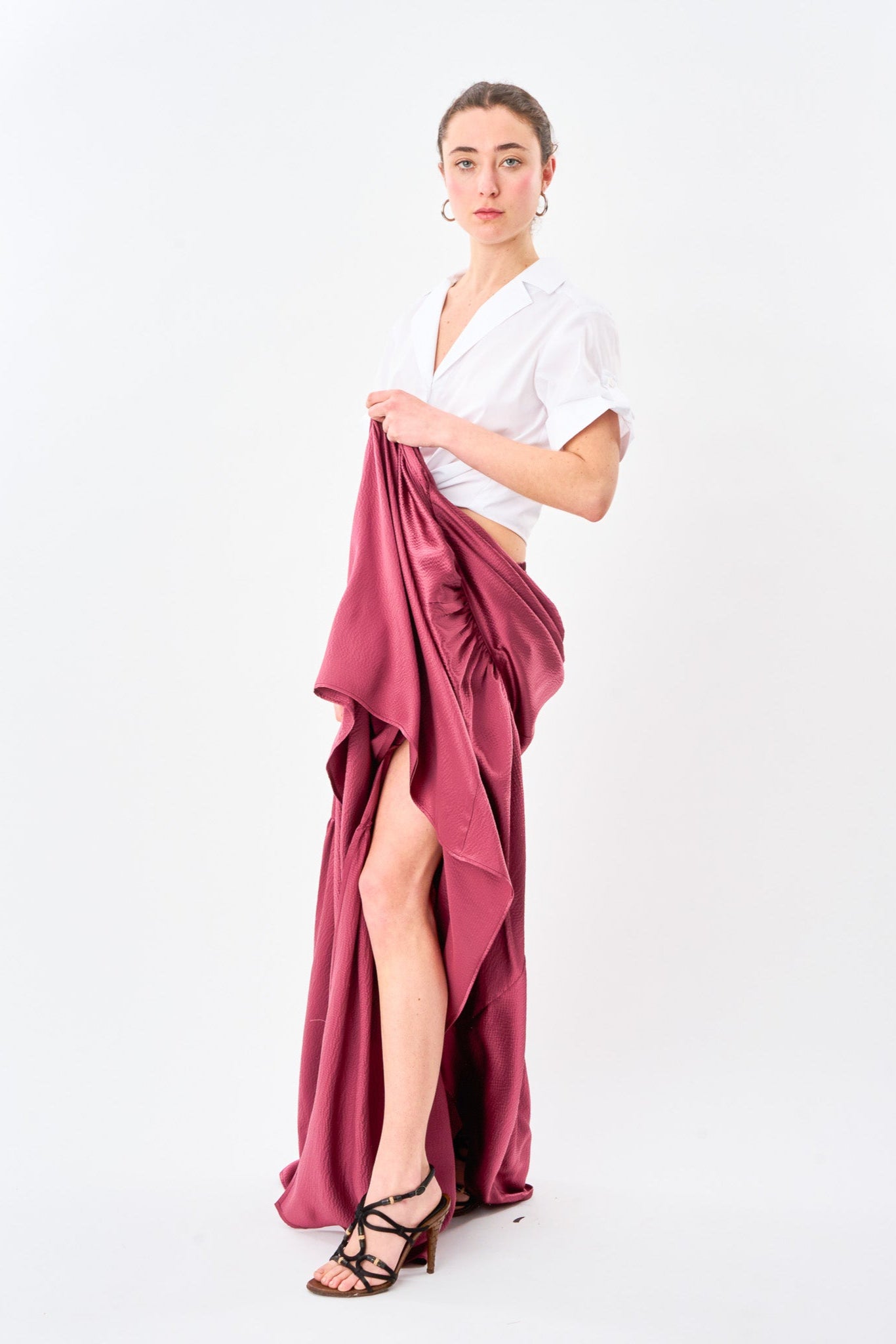 Vintage Rose Silk Ball Skirt