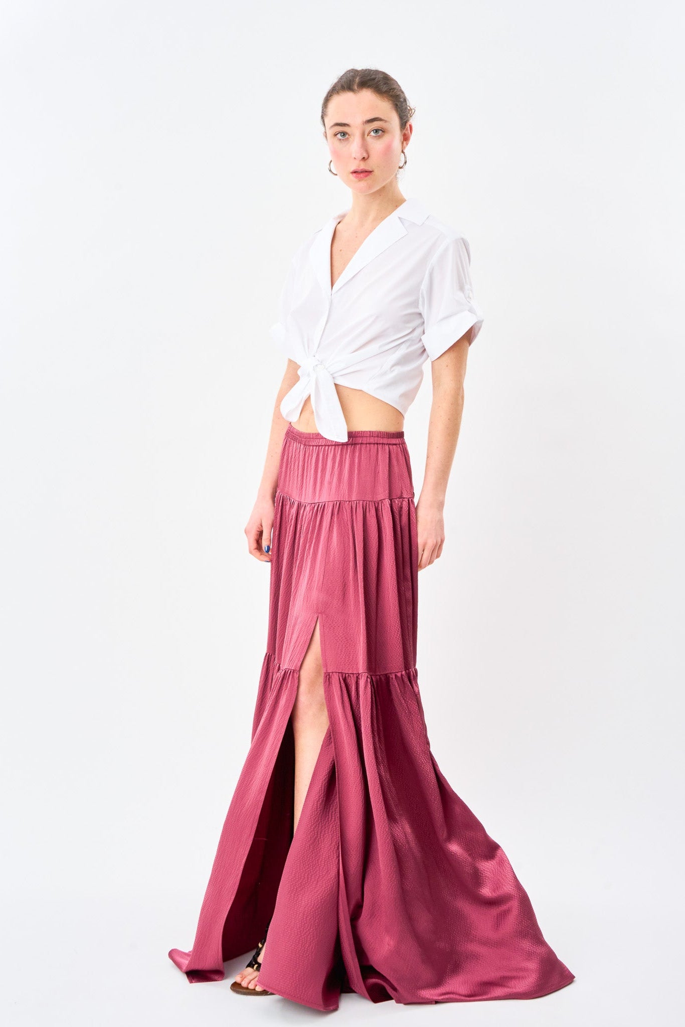 Vintage Rose Silk Ball Skirt