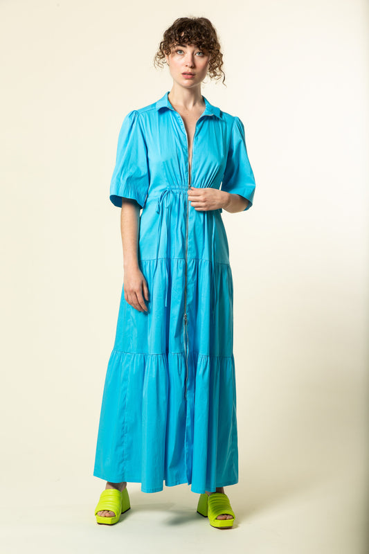 Blue Cotton Empress Dress