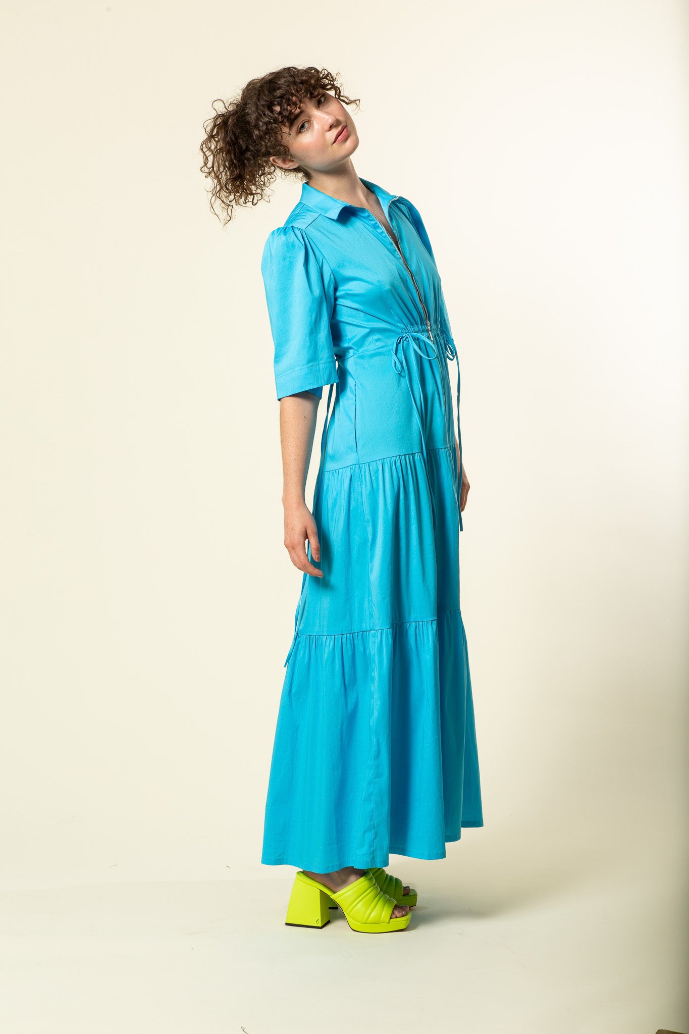 Blue Cotton Empress Dress