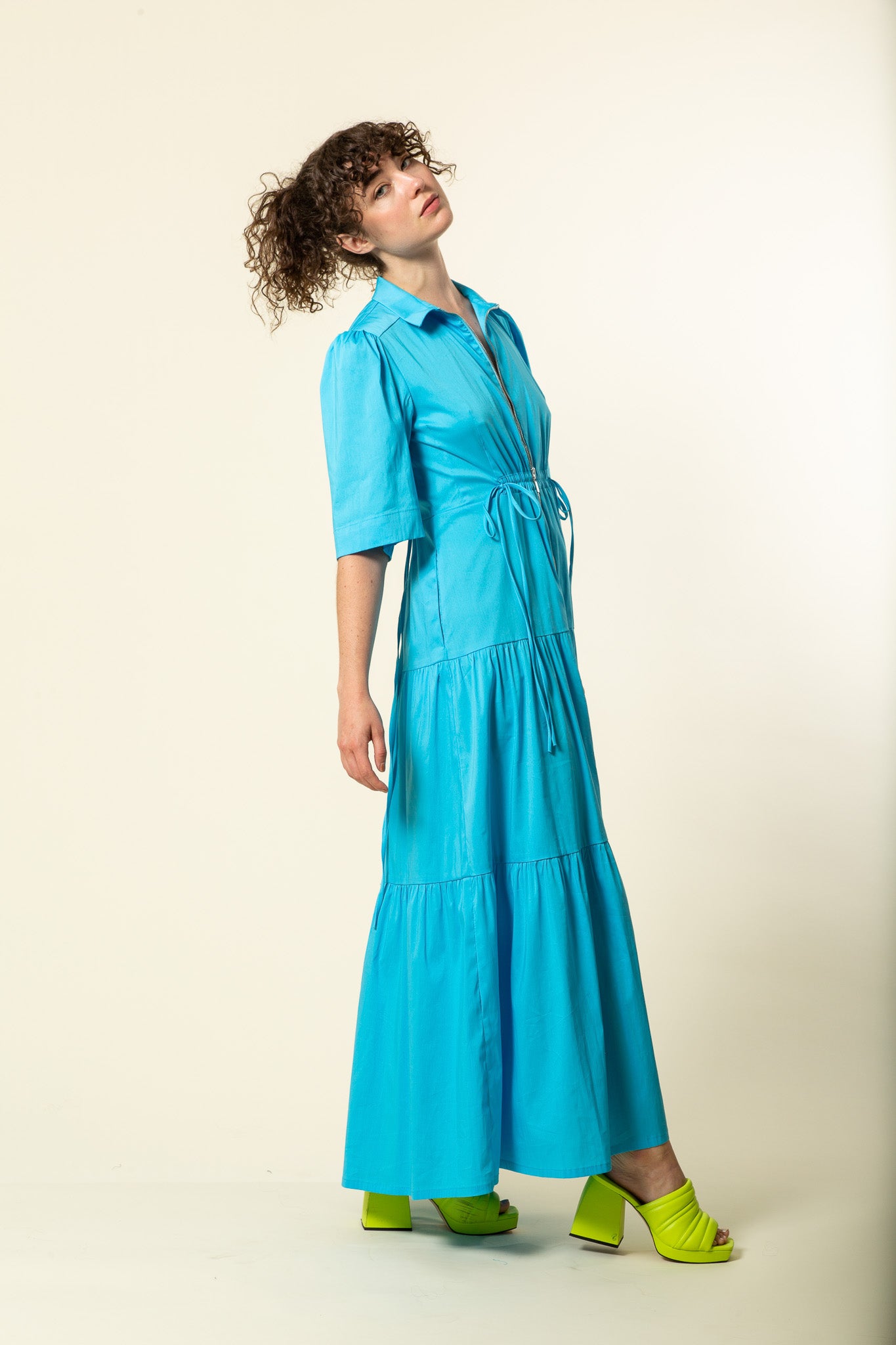 Blue Cotton Empress Dress