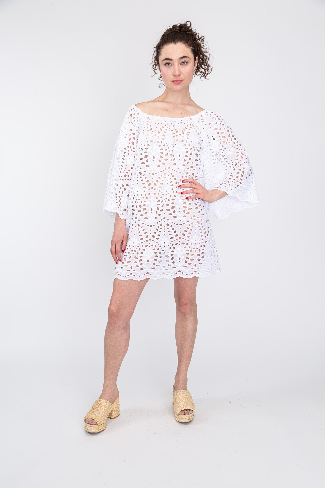 cotton eyelet coverup