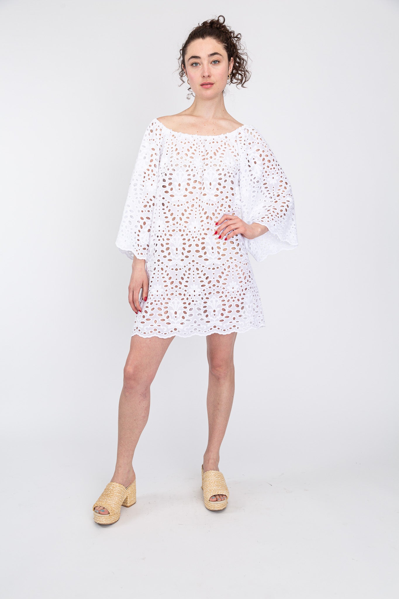 casual summer eyelet dress