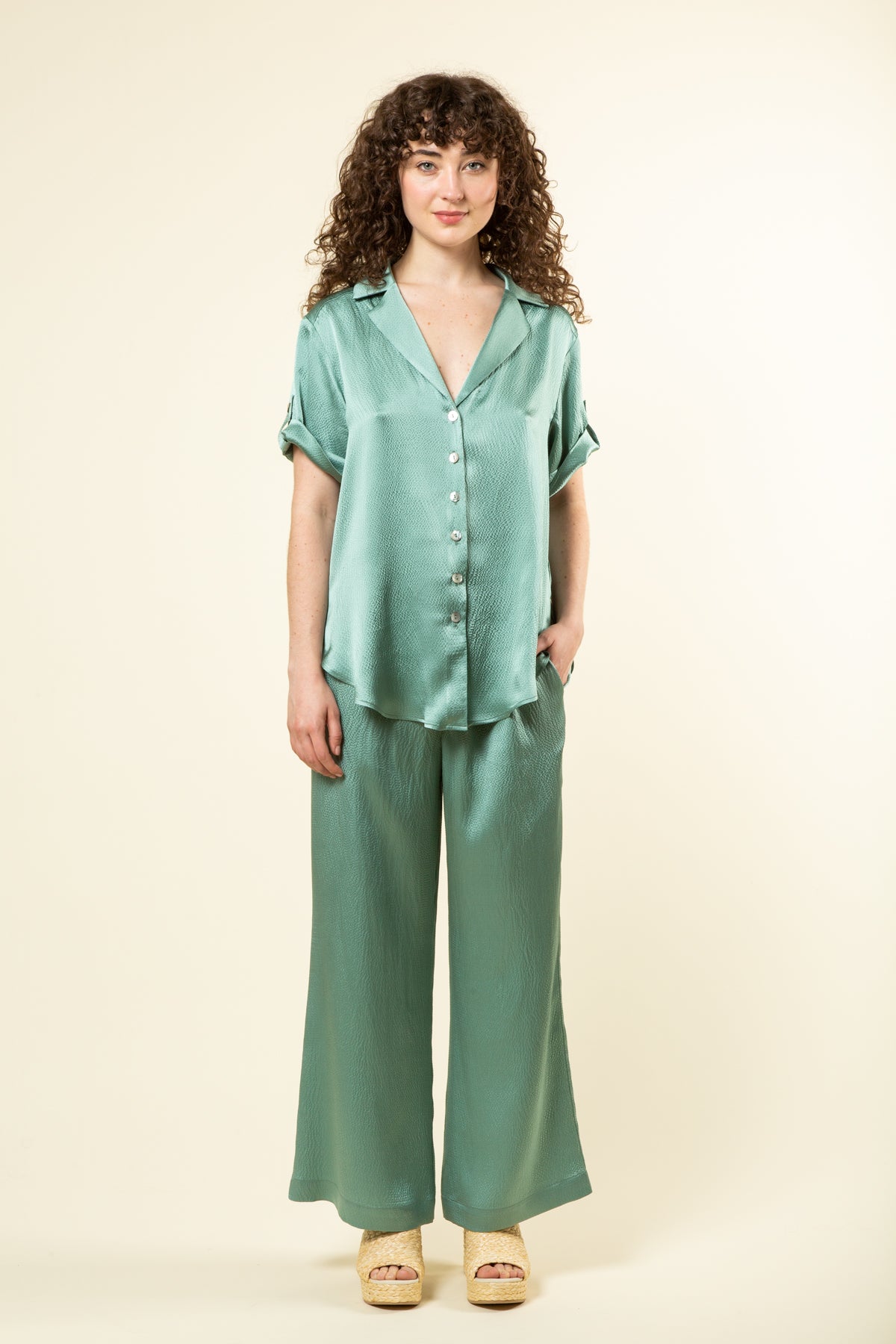 Sage Silk Pyjama Pant