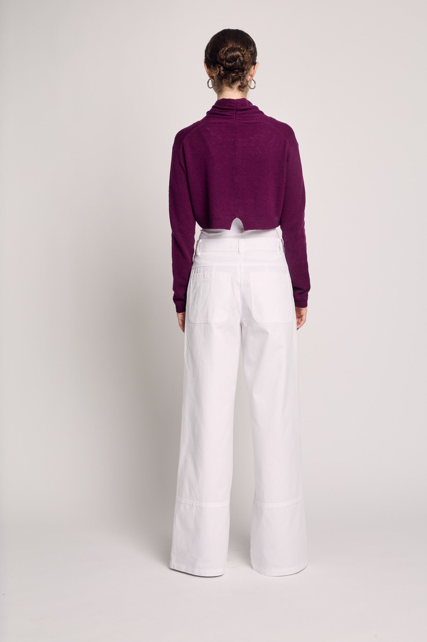 Claret Cropped Cardigan