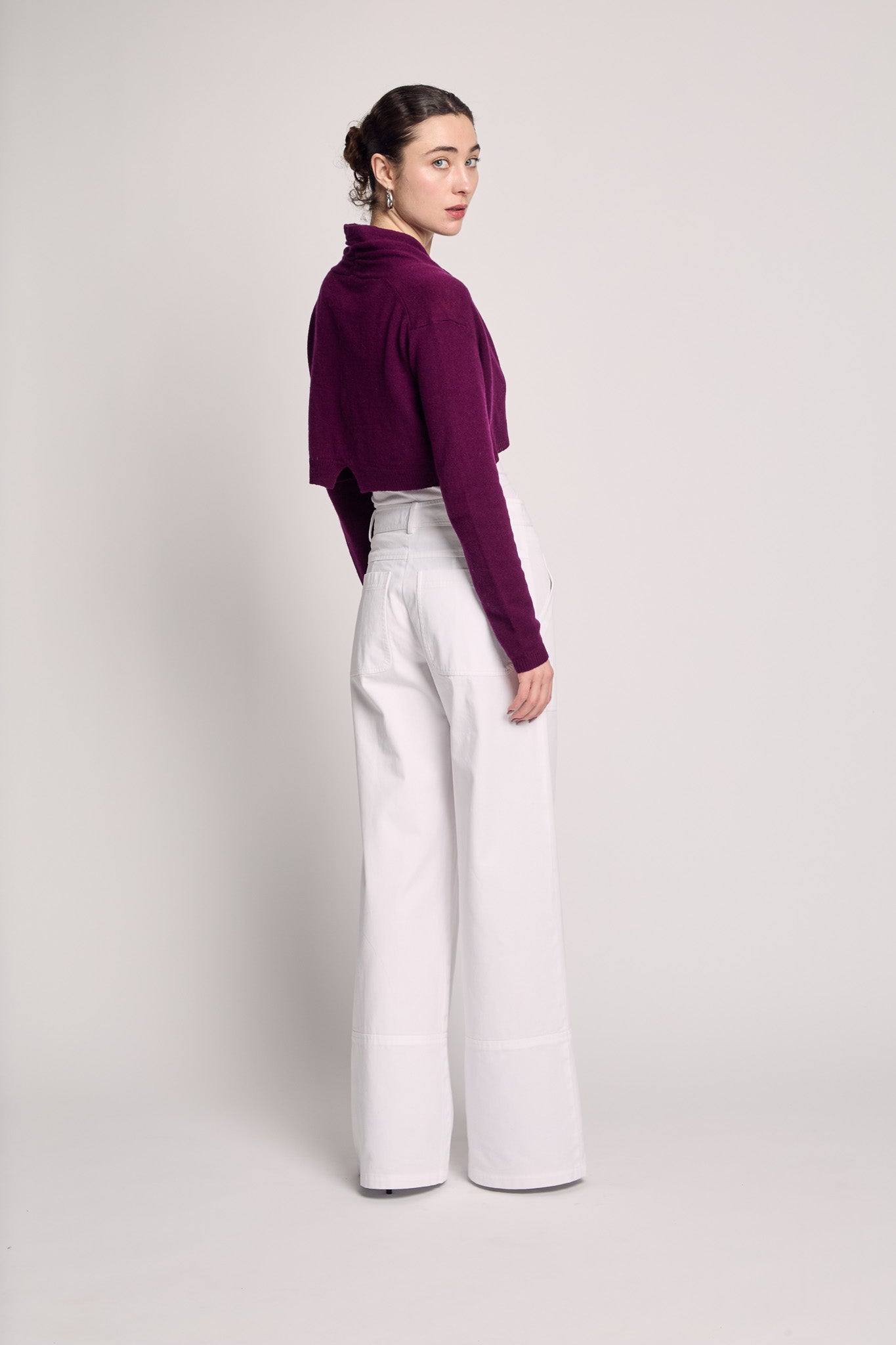 Claret Cropped Cardigan