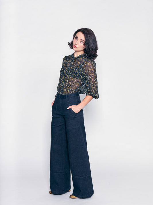 Black Hepburn Jean shown on model, additional view