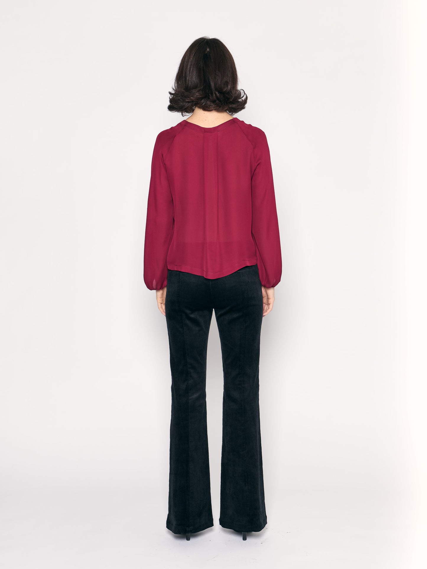 Merlot Fly Away Lace Top