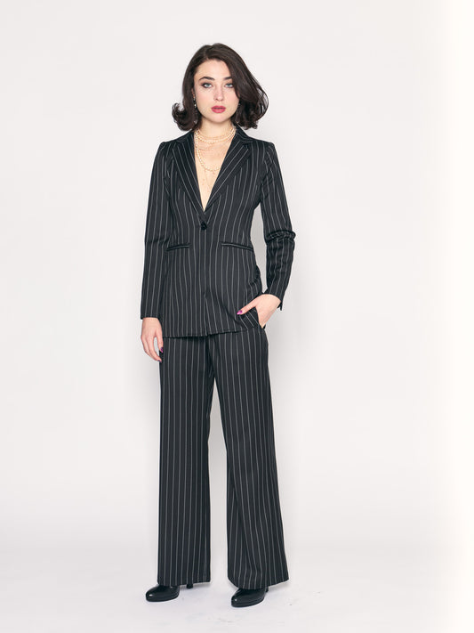 Pinstripe Slouchy Trouser