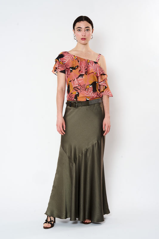 Jungle Asymmetric Flounce Top