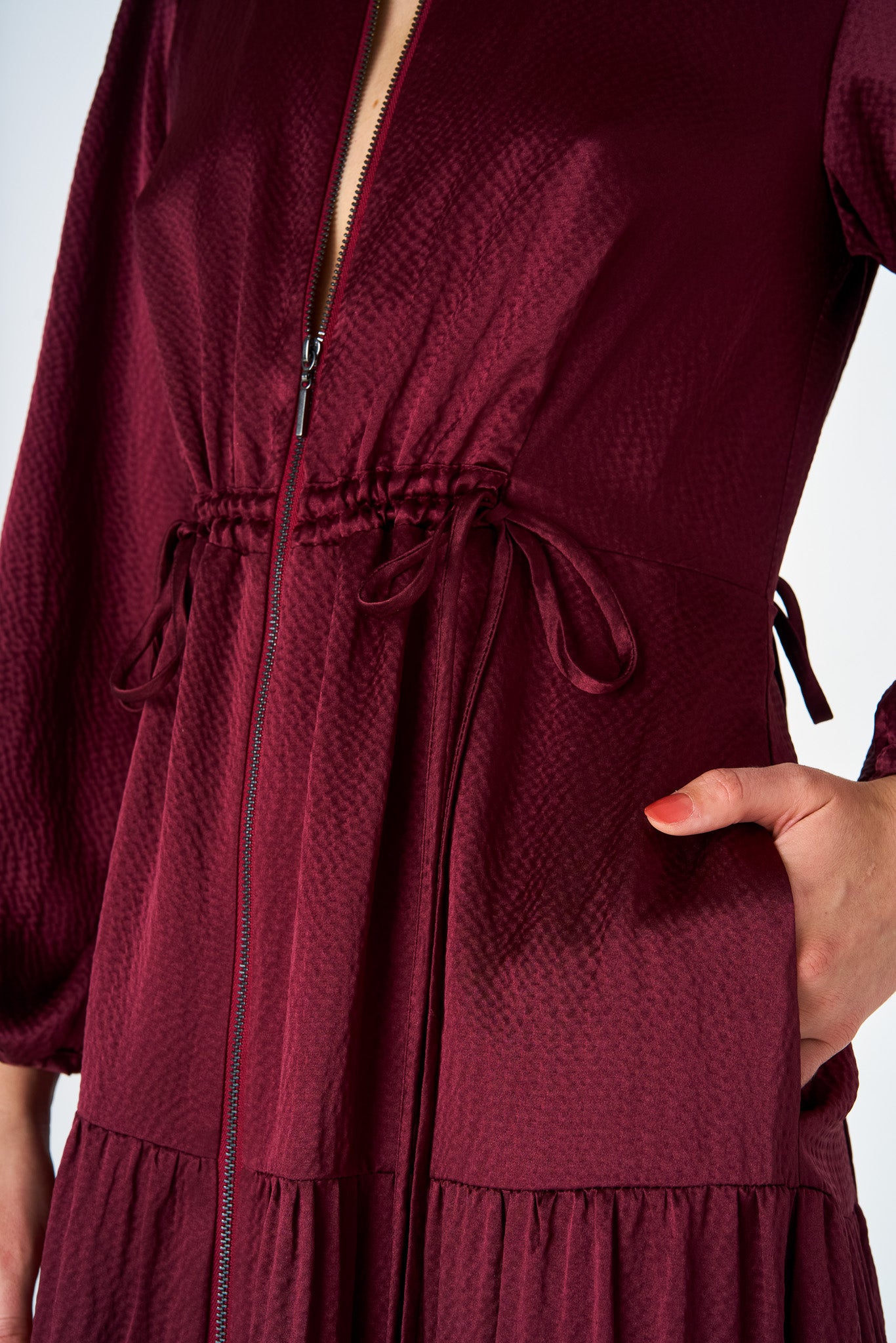 Claret Midi Duchess Dress