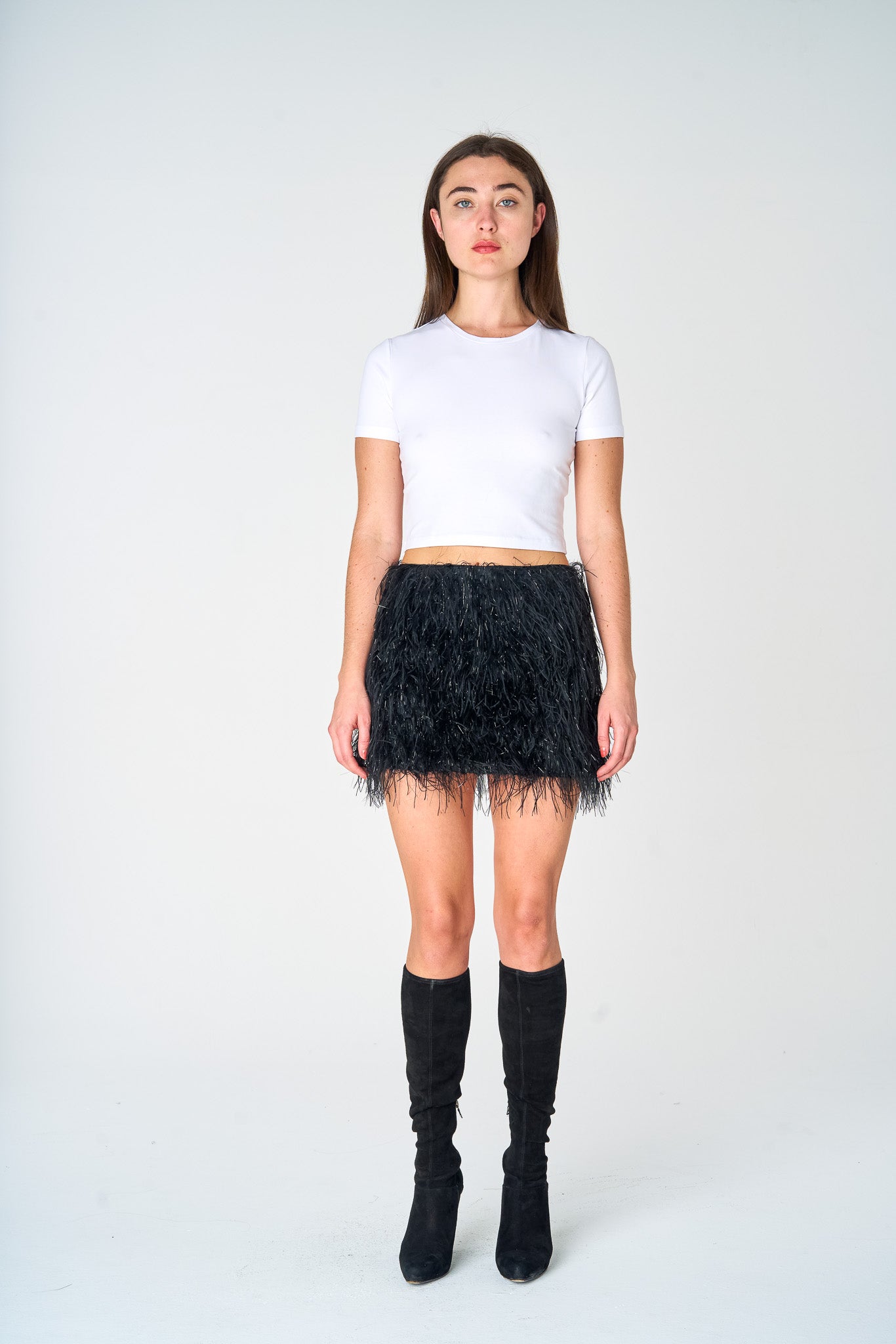 Feather Mini Skirt