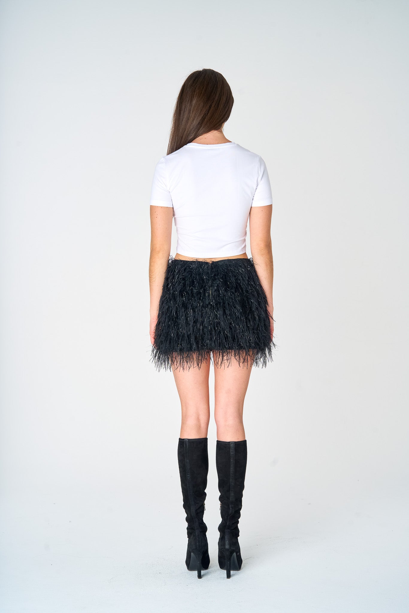 Feather Mini Skirt