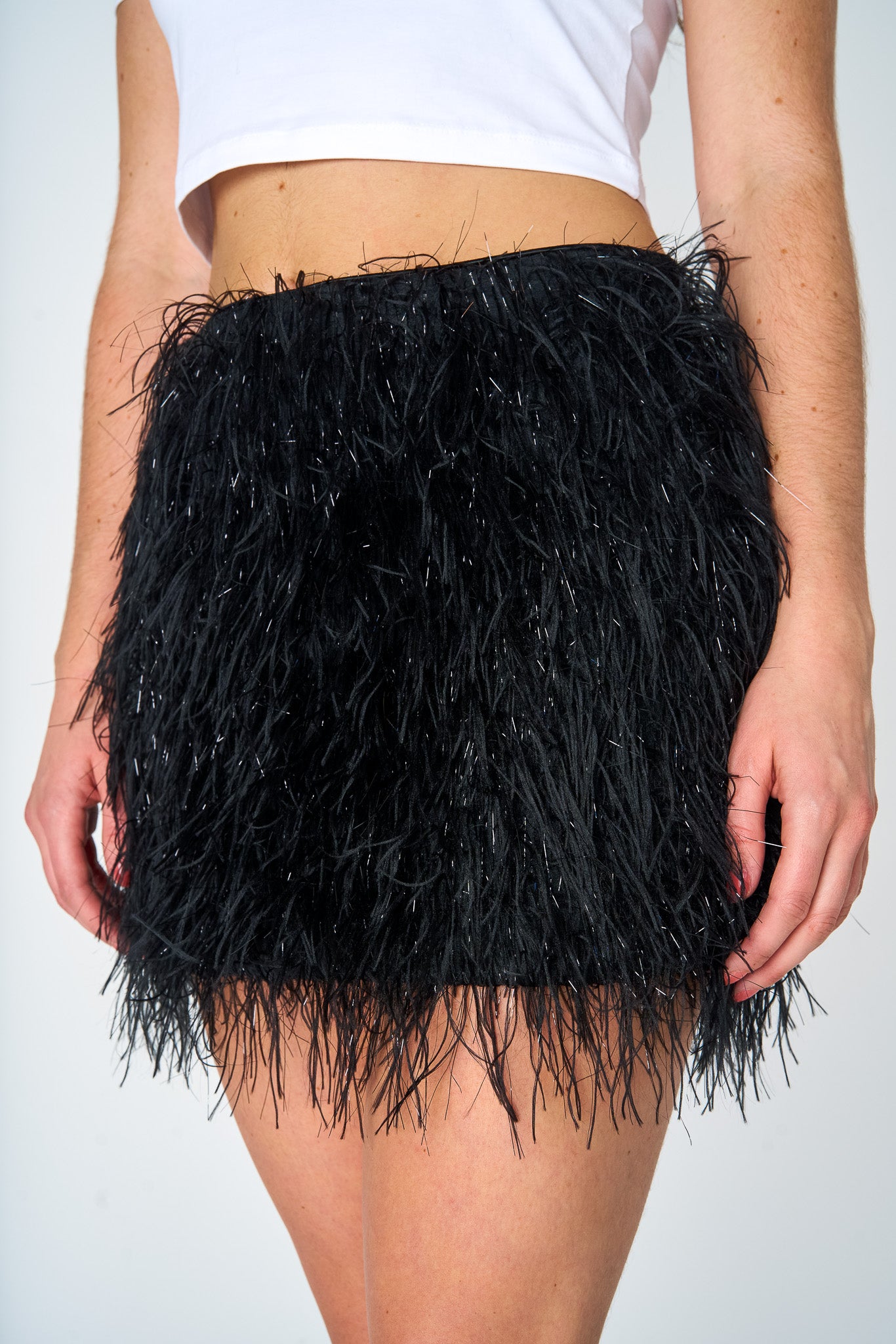 Feather Mini Skirt