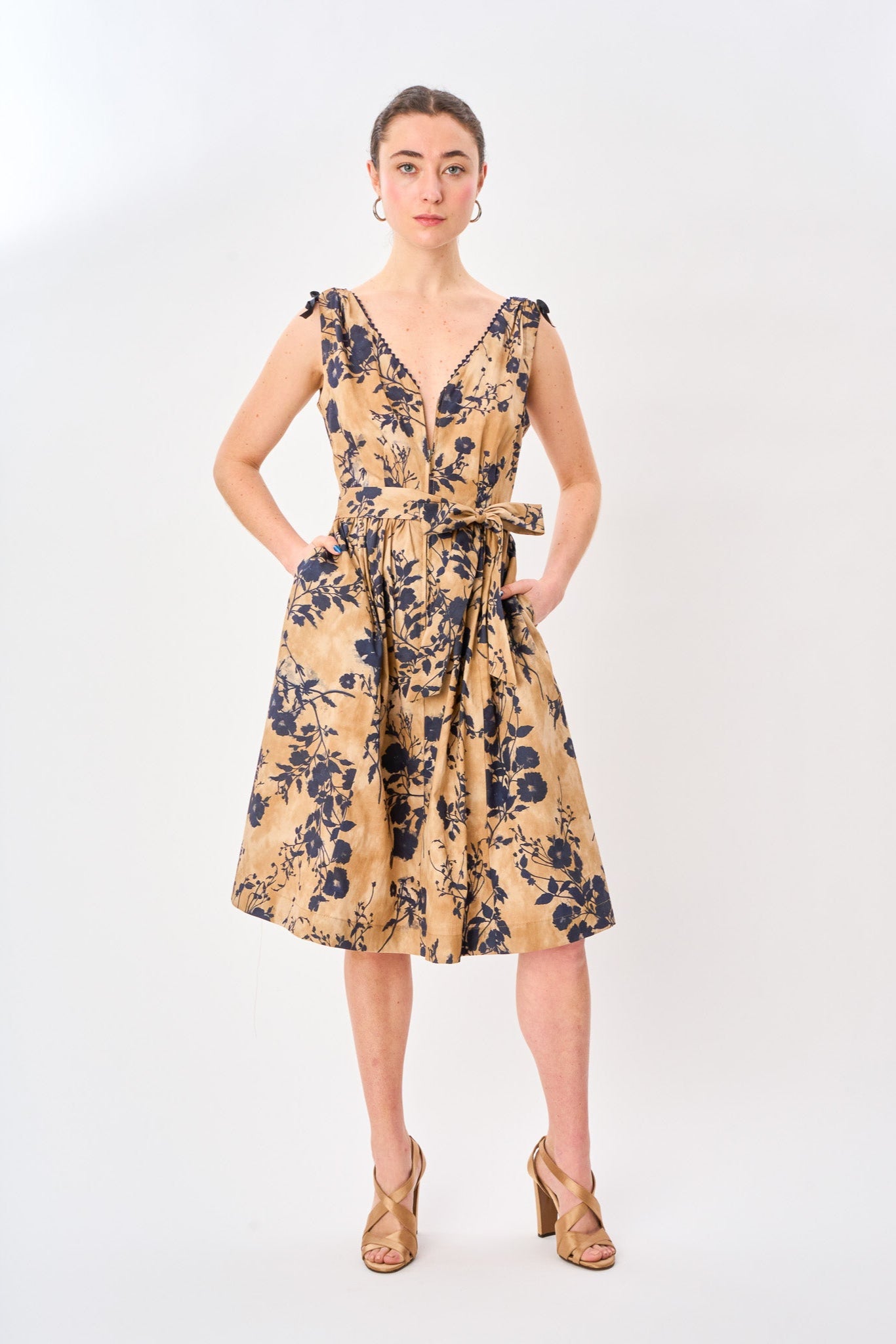 cotton day dress Ralph Lauren Women's Eldred Piqu | White Bust 32 1/4 Sweet Edwardian Cotton Day Dress,