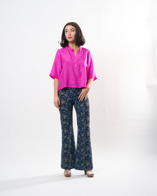 Fuchsia Silk Tee