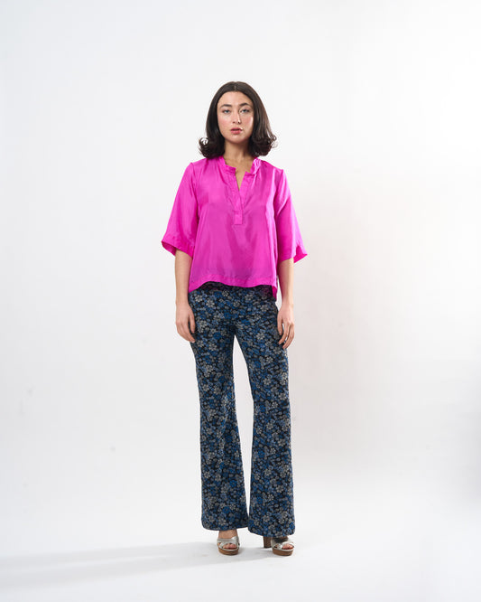 Fuchsia Silk Tee