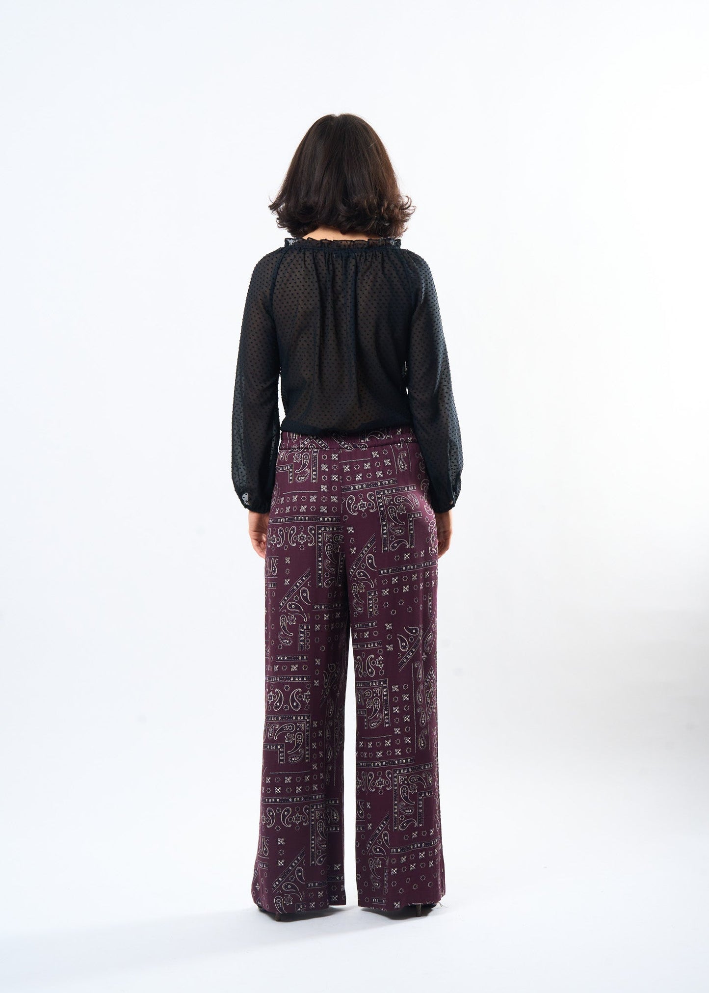 Poetry Top shown on model, back view