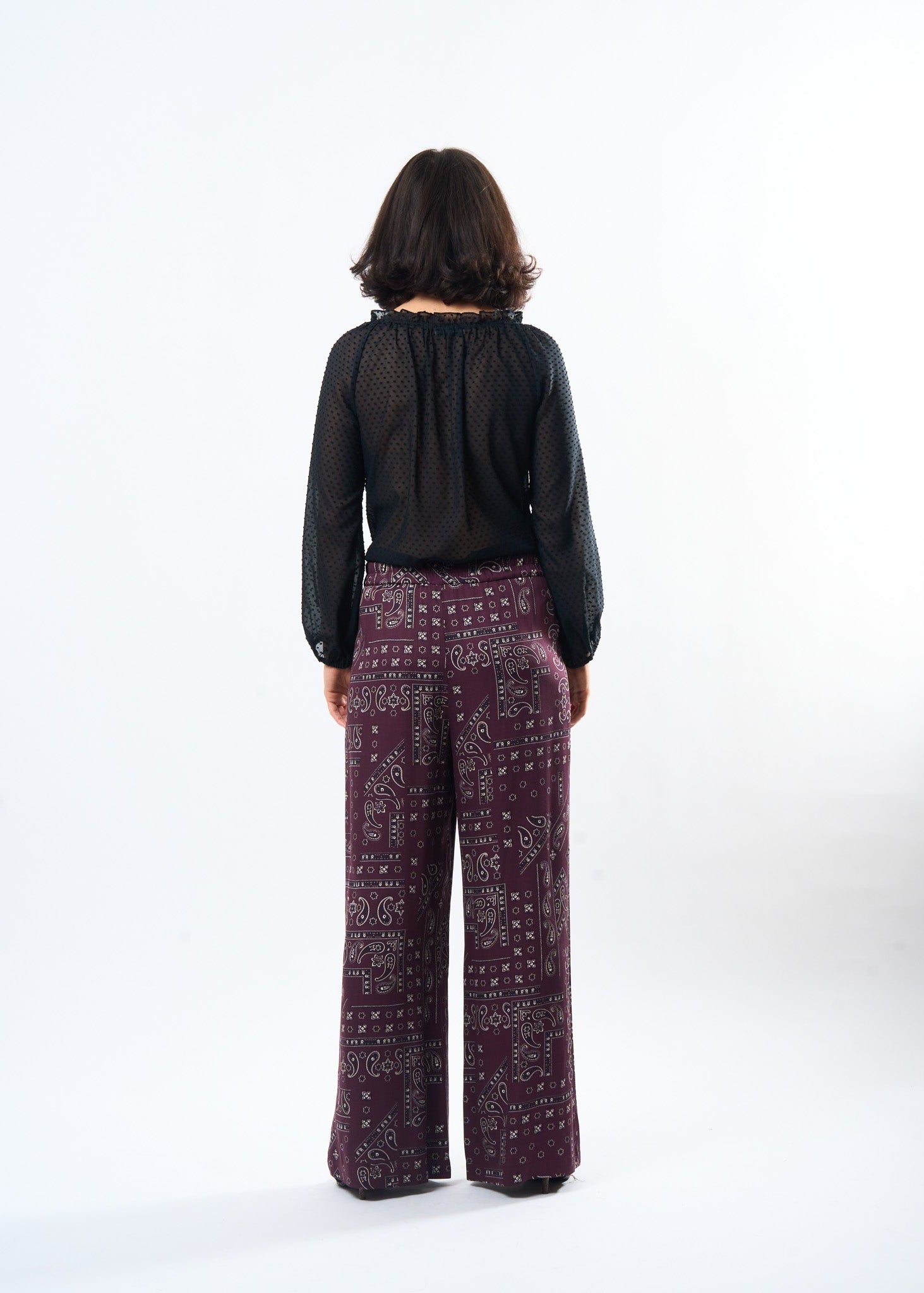 Poetry Top shown on model, back view