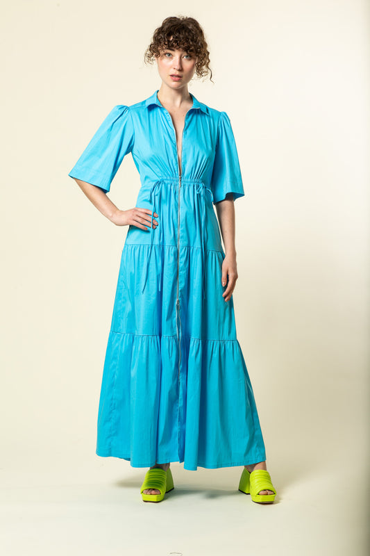Blue Cotton Empress Dress