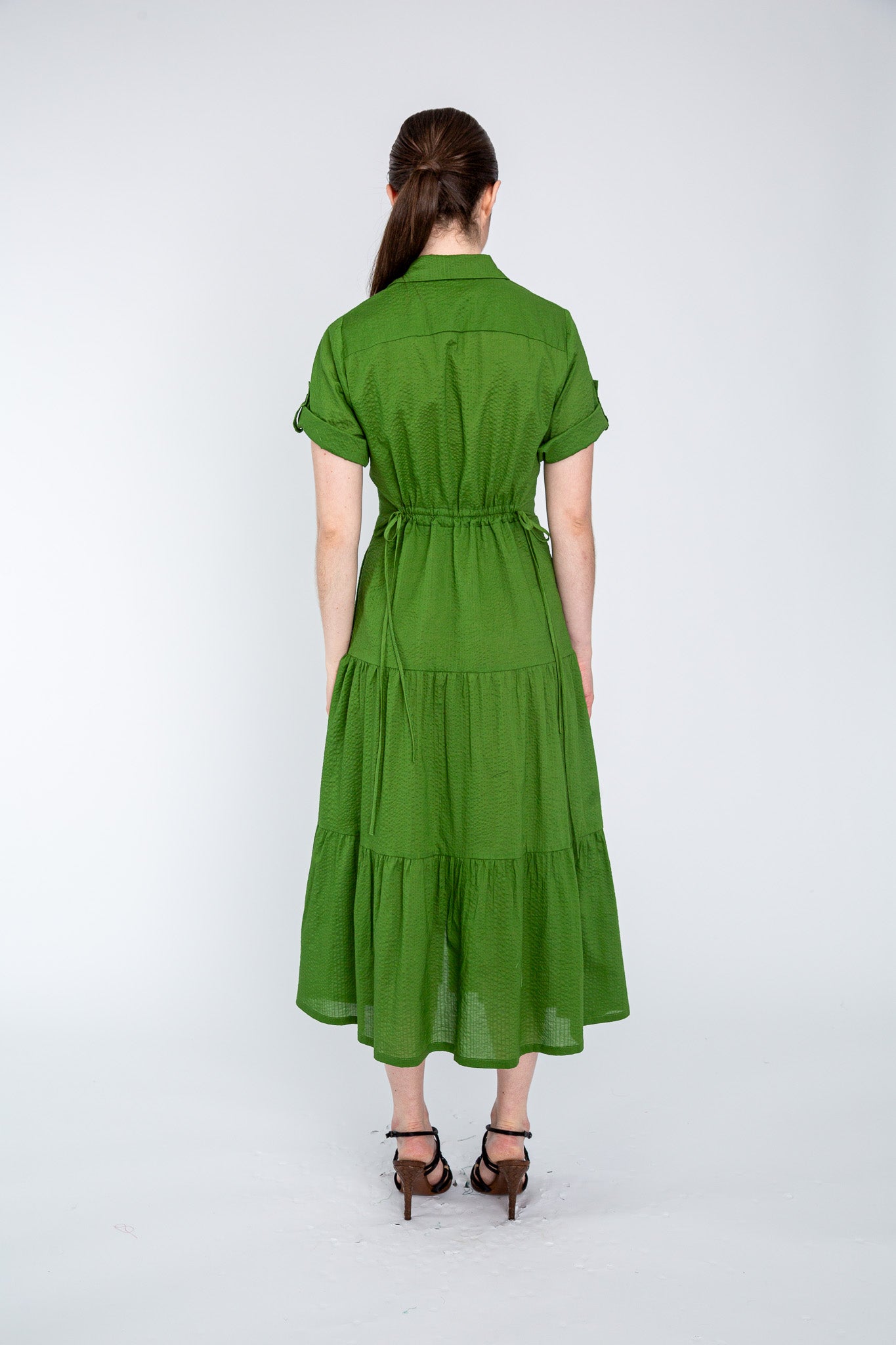 Olive Cotton Dame Dress