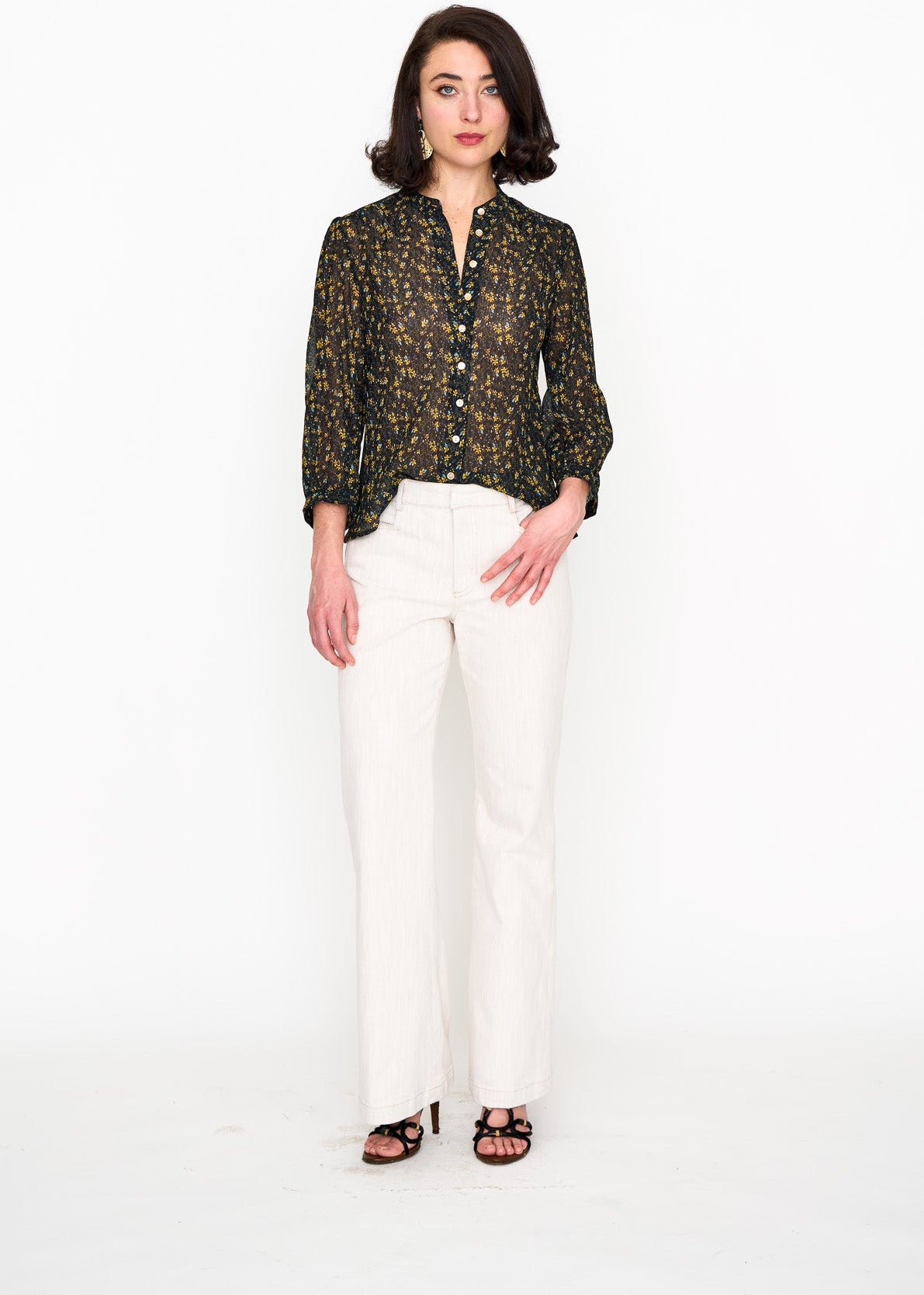 Jane Jean Cream shown on model, alternate view