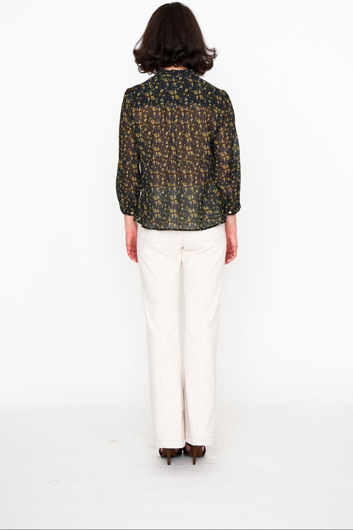 Jane Jean Cream shown on model, side view