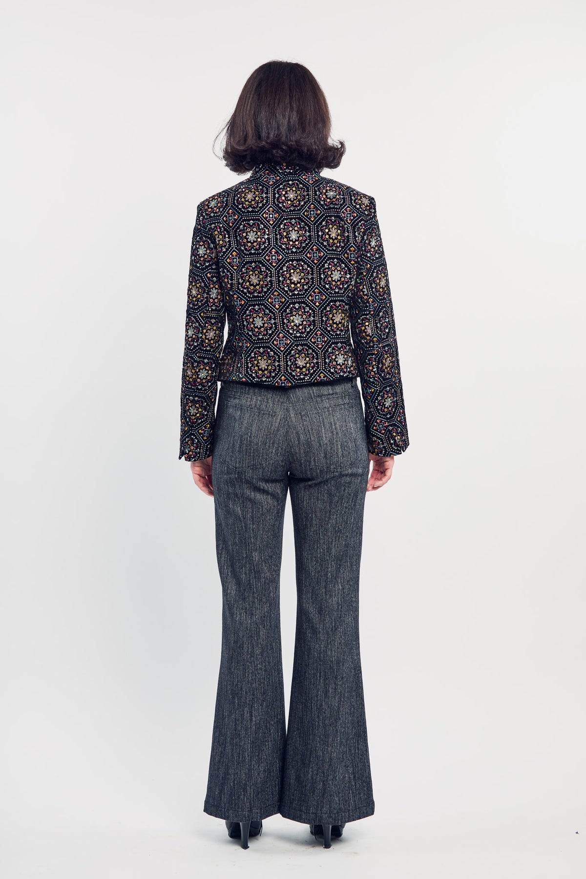 Embroidered Moto Jacket