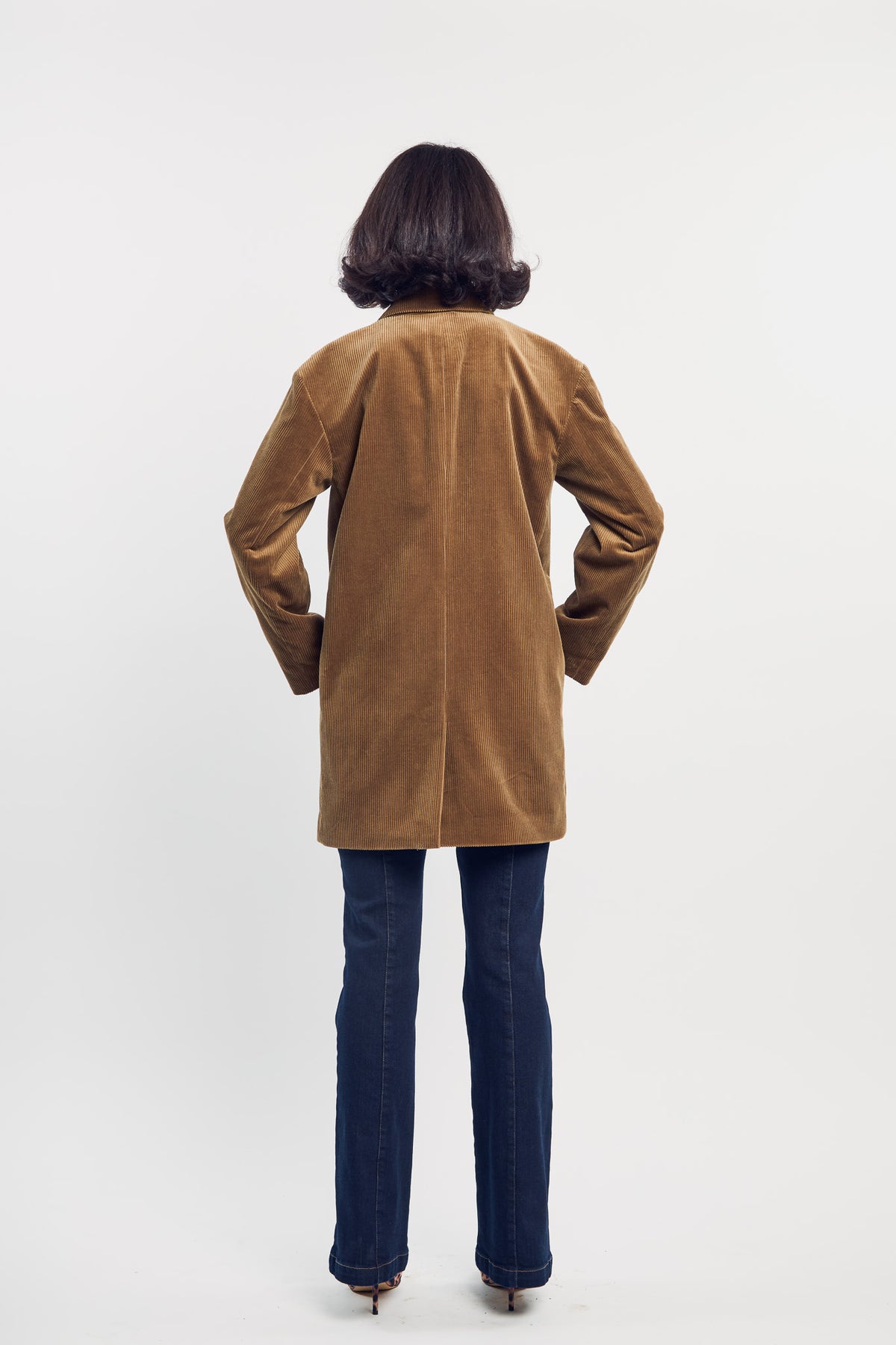 Camel Corduroy Car Coat