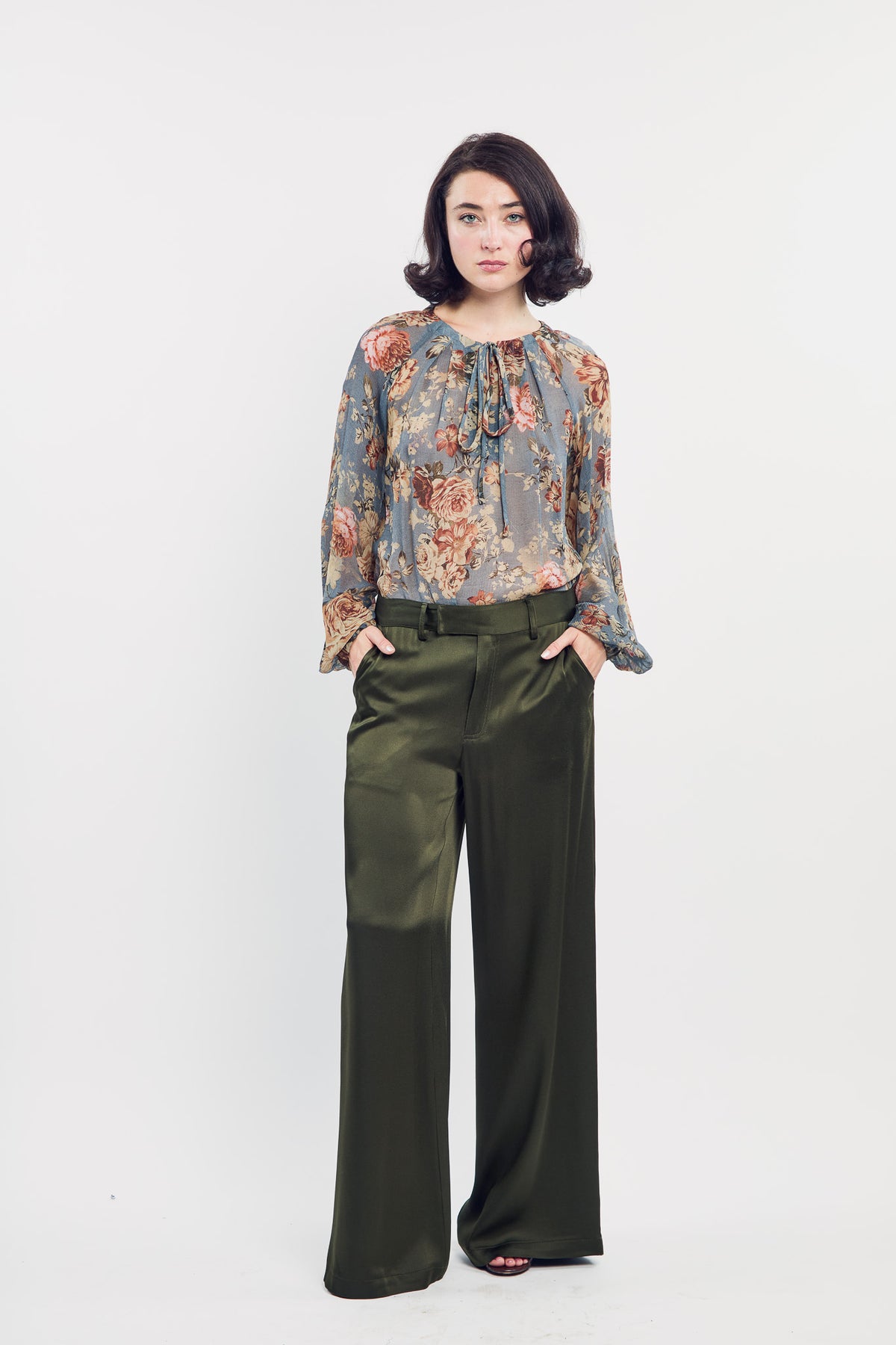 French Rose  Boho Top in Dove