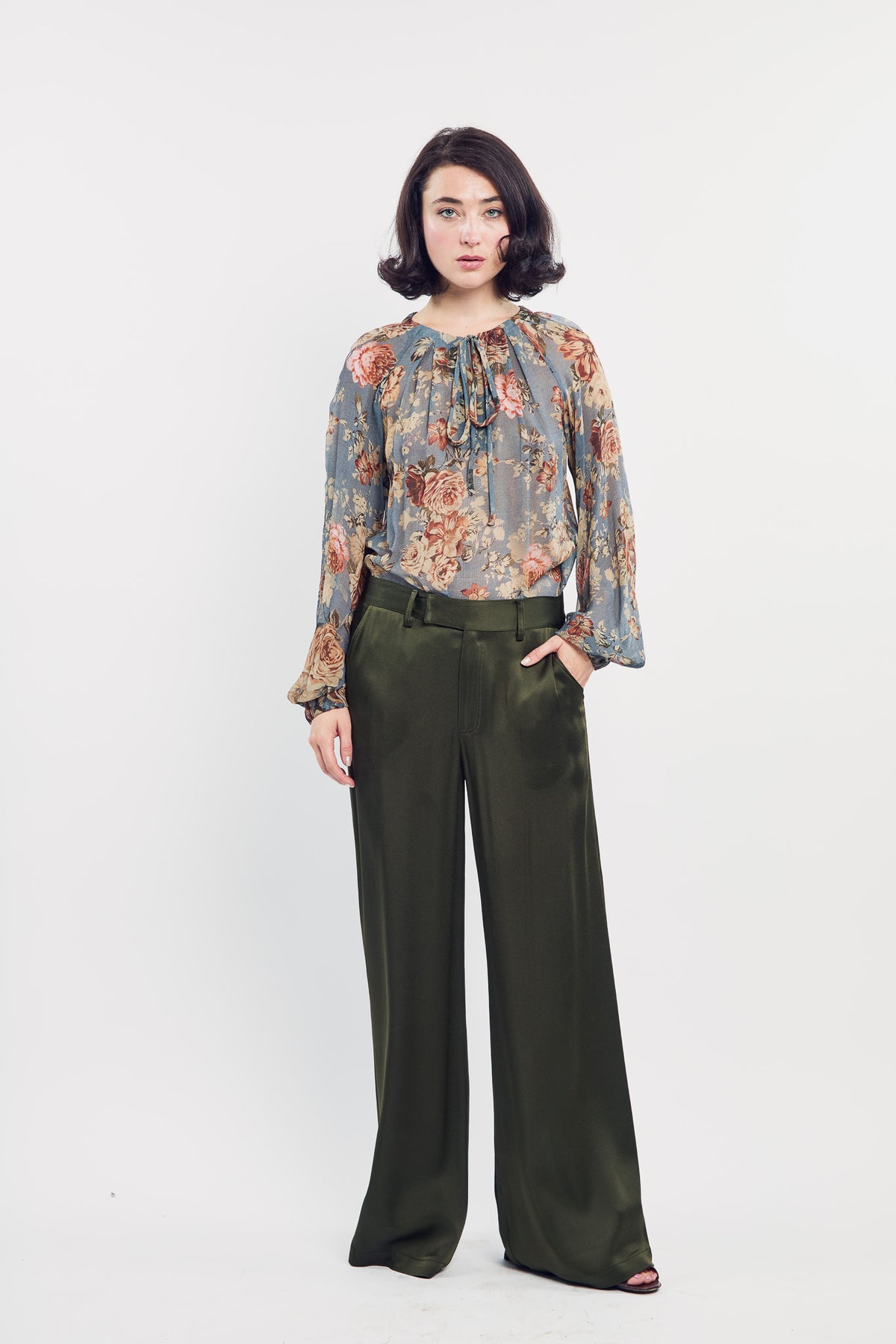 French Rose  Boho Top in Dove