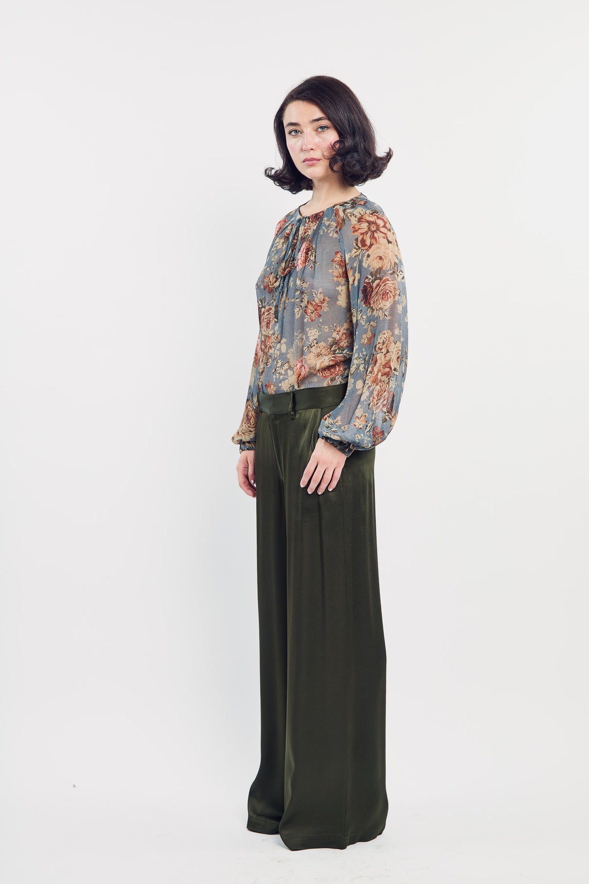French Rose  Boho Top in Dove