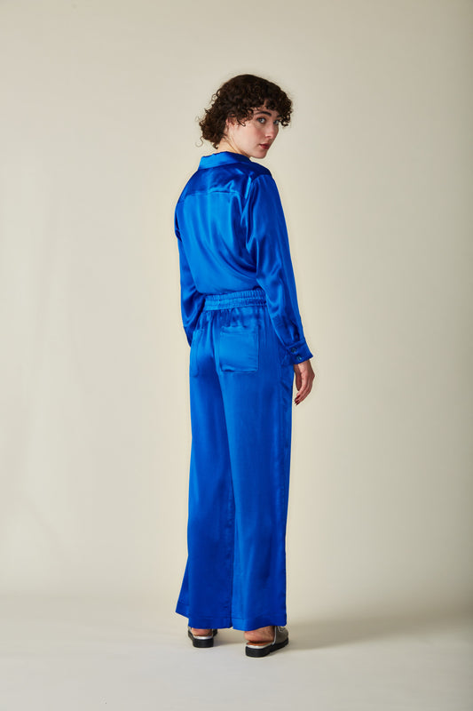 Cobalt Silk Pyjama Pant