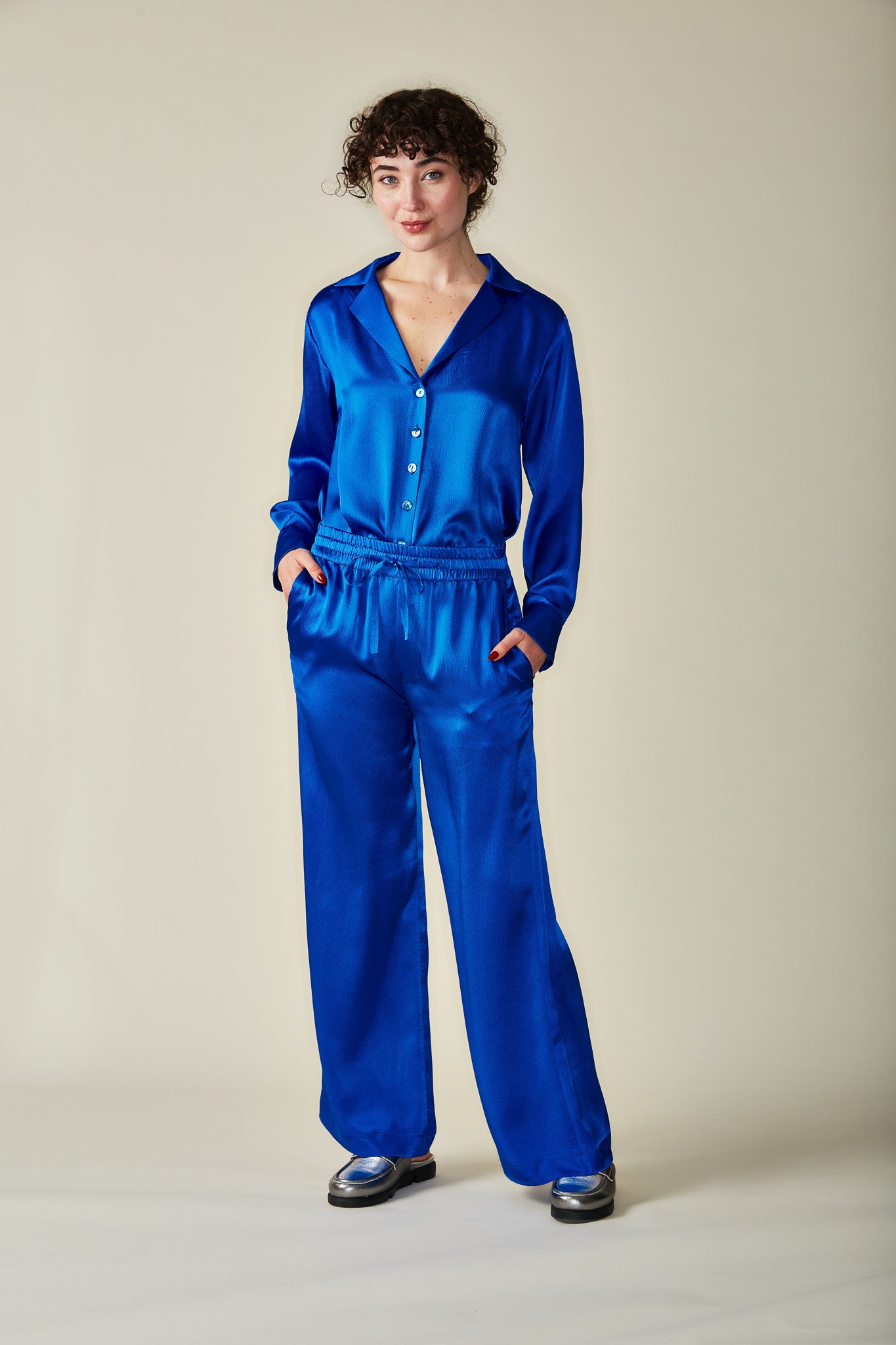 Cobalt Silk Pyjama Pant