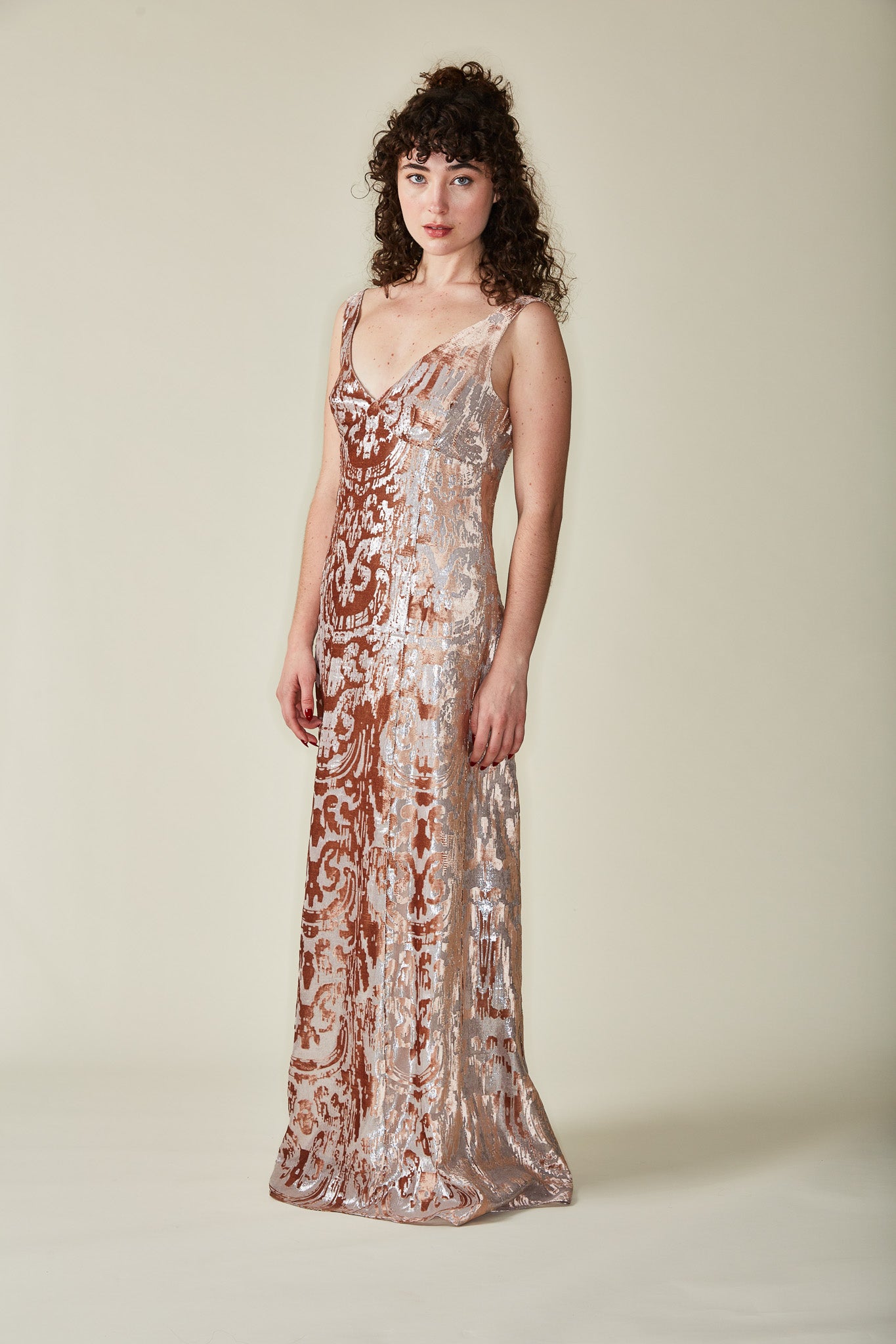 Champagne Velvet Sheath